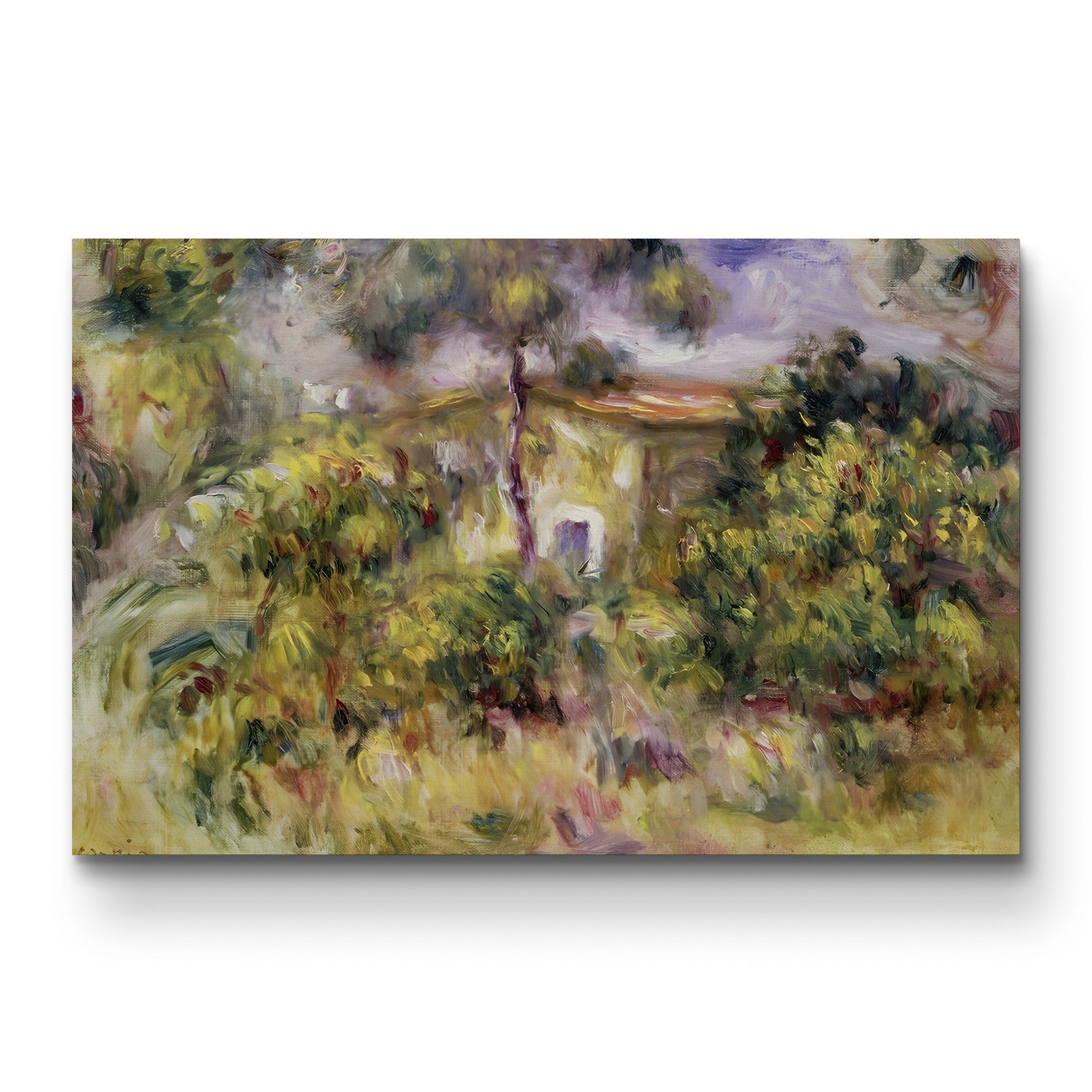 Farmhouse, 1917 – Pierre-Auguste Renoir Wall Art | Late Impressionist Landscape Canvas Print