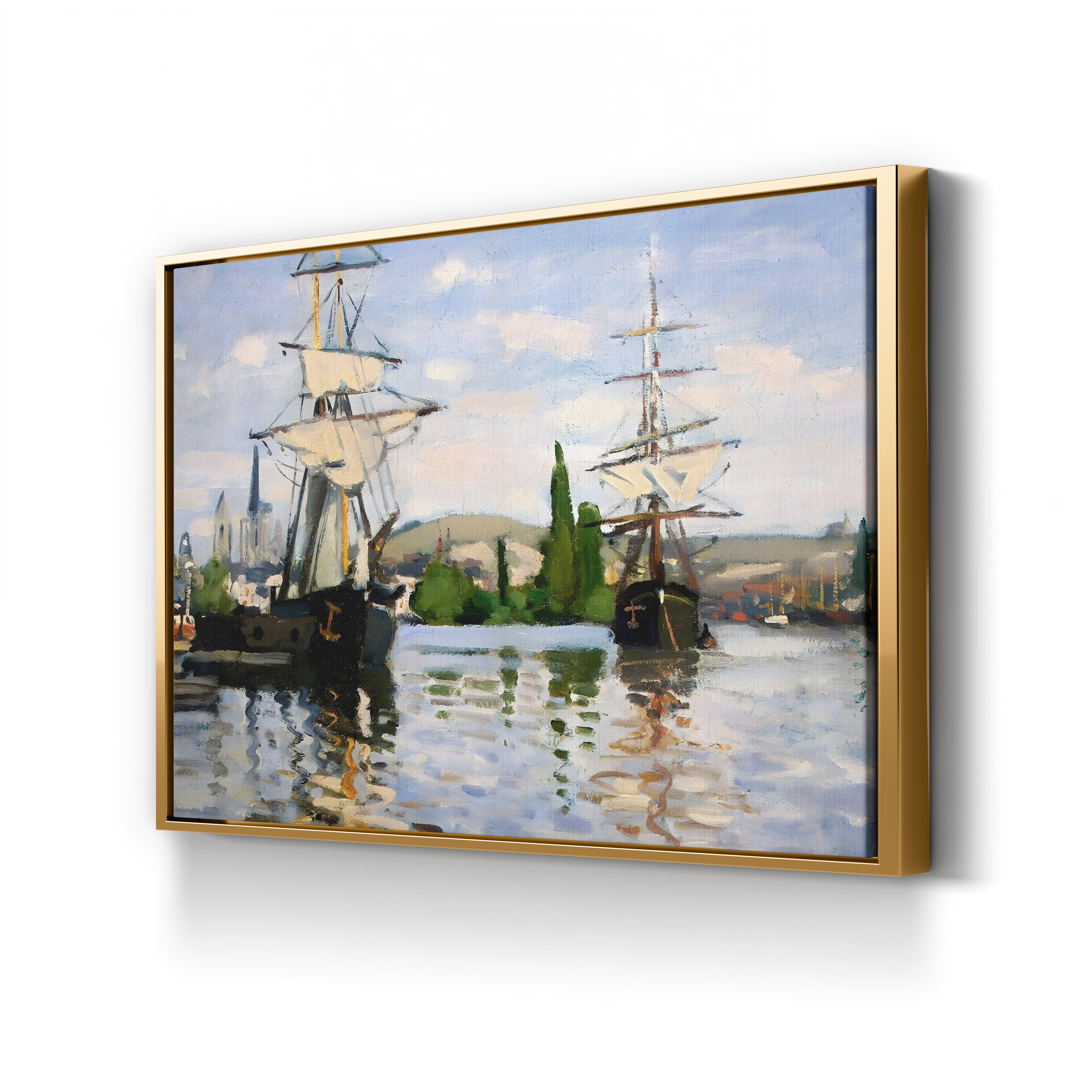 Ships Riding on the Seine at Rouen, 1872/1873 by Claude Monet
