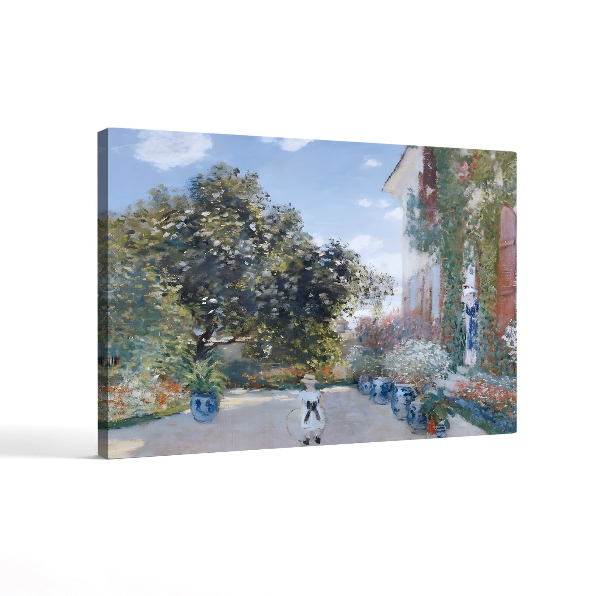 The Garden of the Artist at Argenteuil – Claude Monet Wall Art | Impressionist Garden Canvas Print
