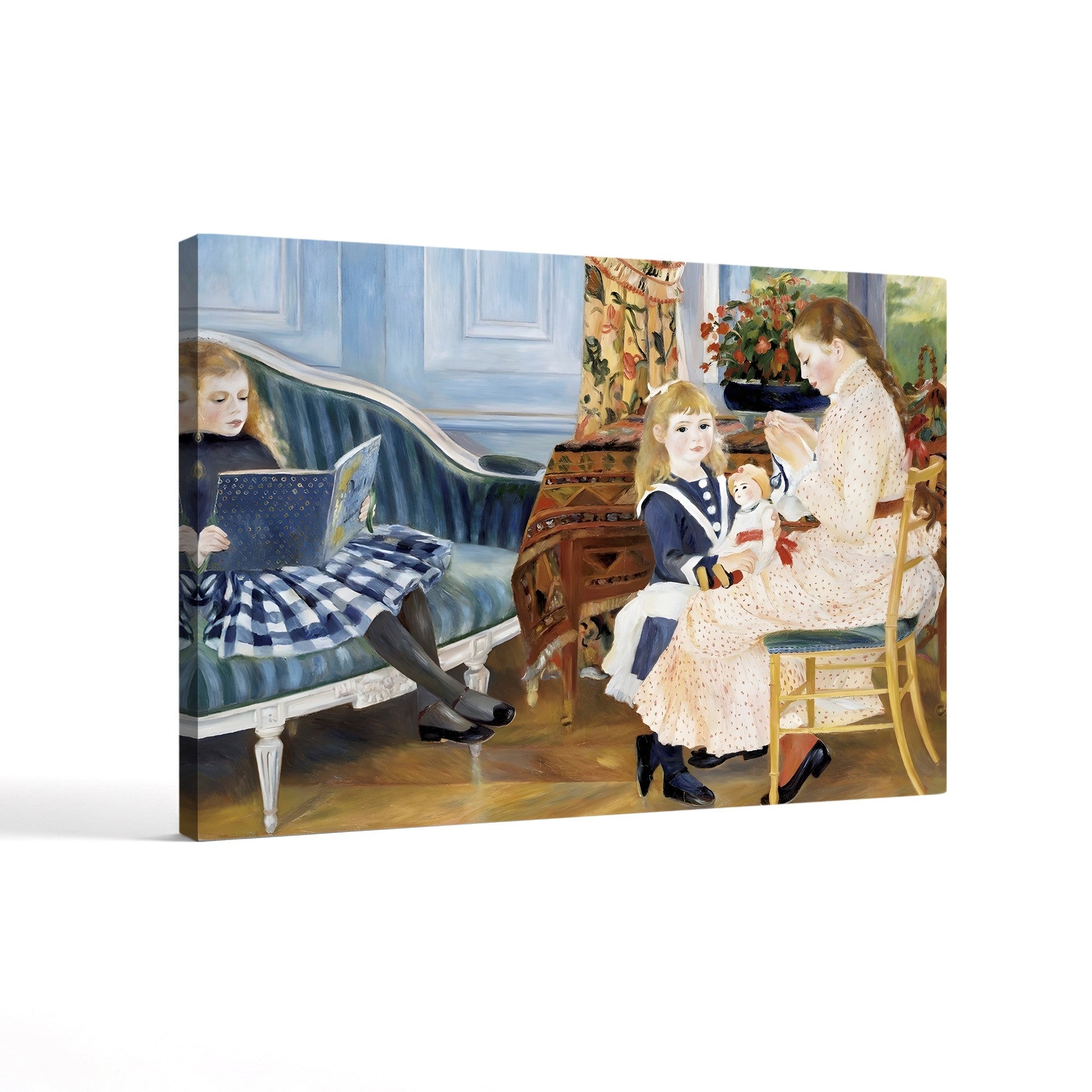 Children's Afternoon at Wargemont (Study) – Pierre-Auguste Renoir Wall Art | Impressionist Figure Canvas Print