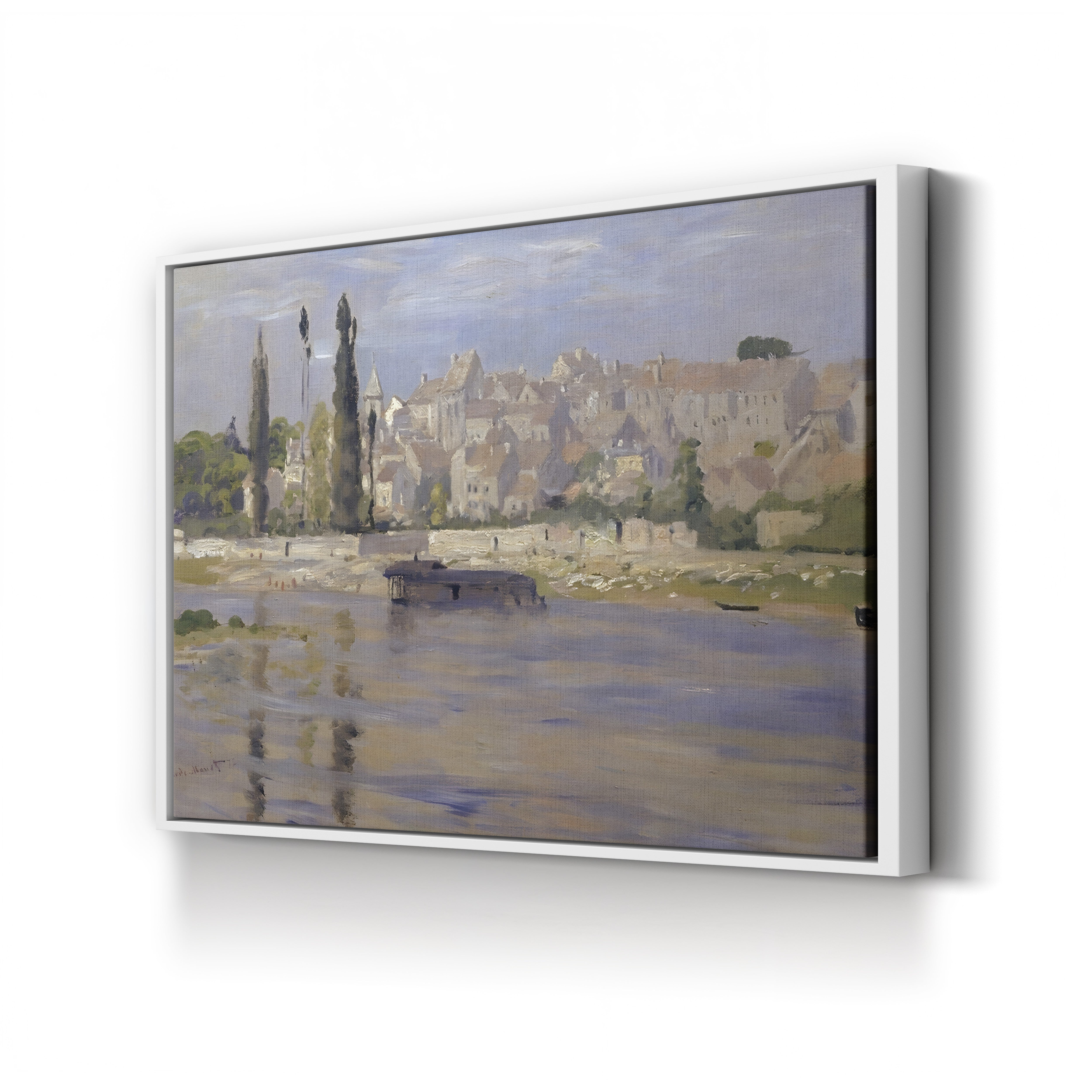 Carrières-Saint-Denis, 1872 – Claude Monet Wall Art | Early Impressionist Seine Landscape Canvas Print