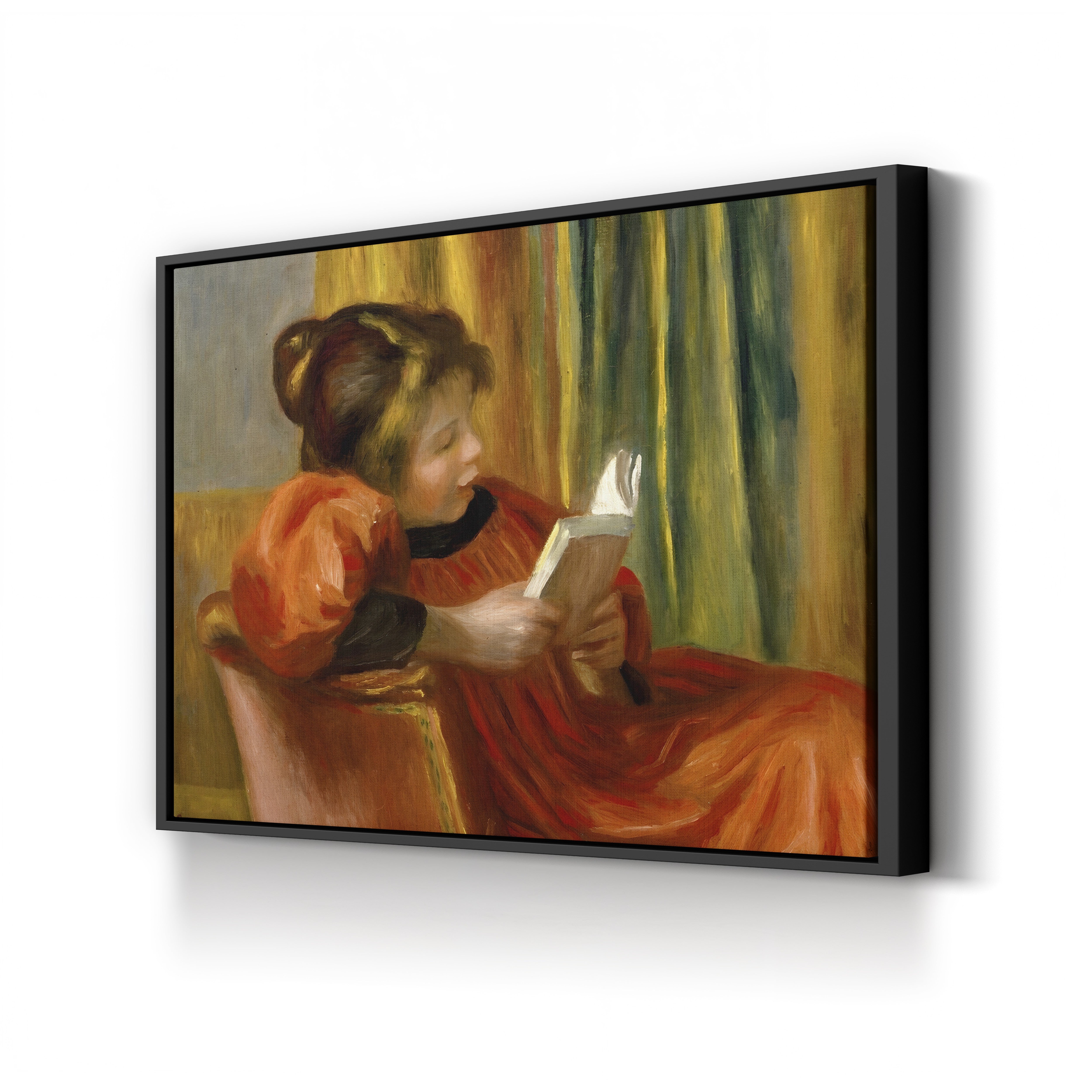 Girl Reading, 1890 – Pierre-Auguste Renoir Wall Art | Impressionist Figure Canvas Print