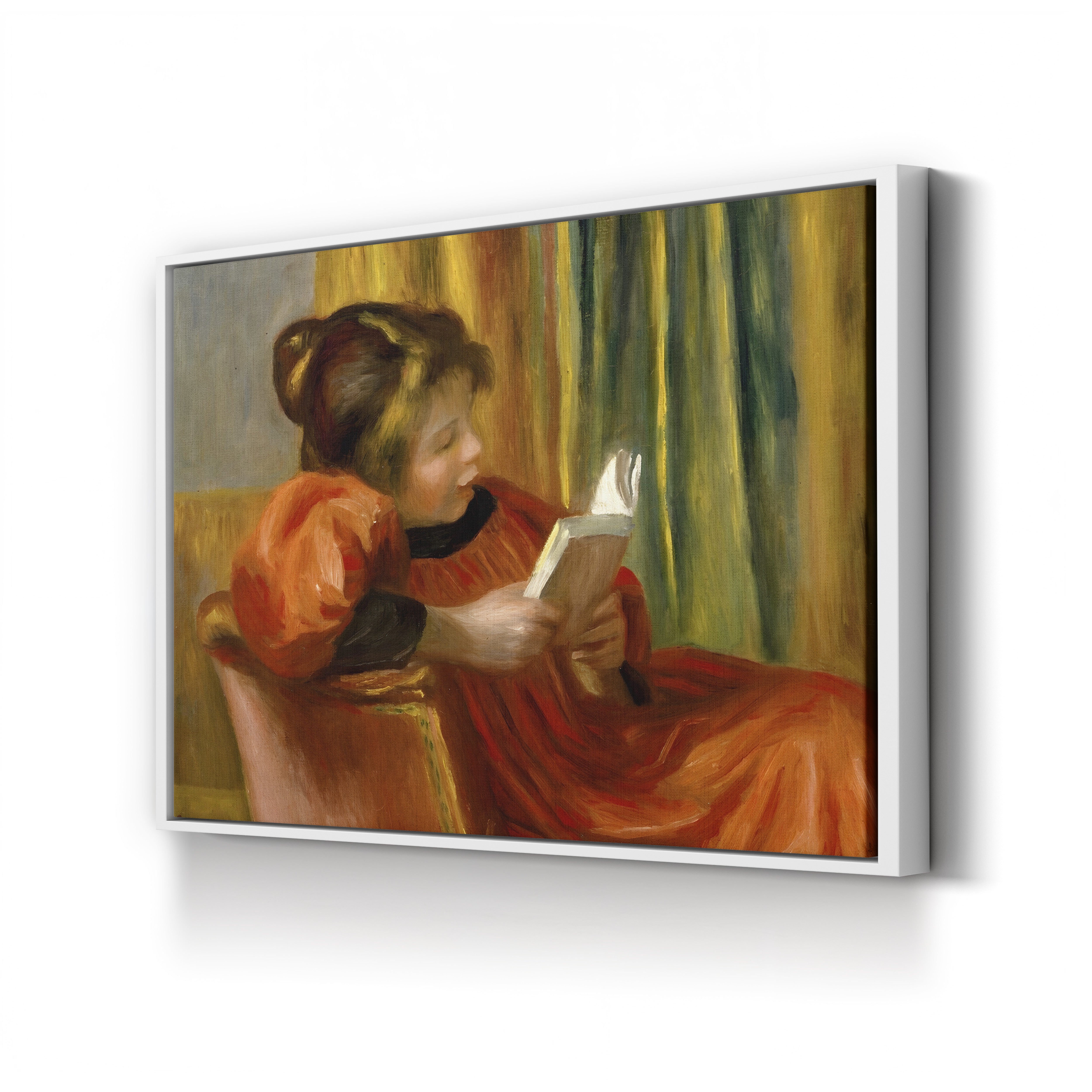 Girl Reading, 1890 – Pierre-Auguste Renoir Wall Art | Impressionist Figure Canvas Print