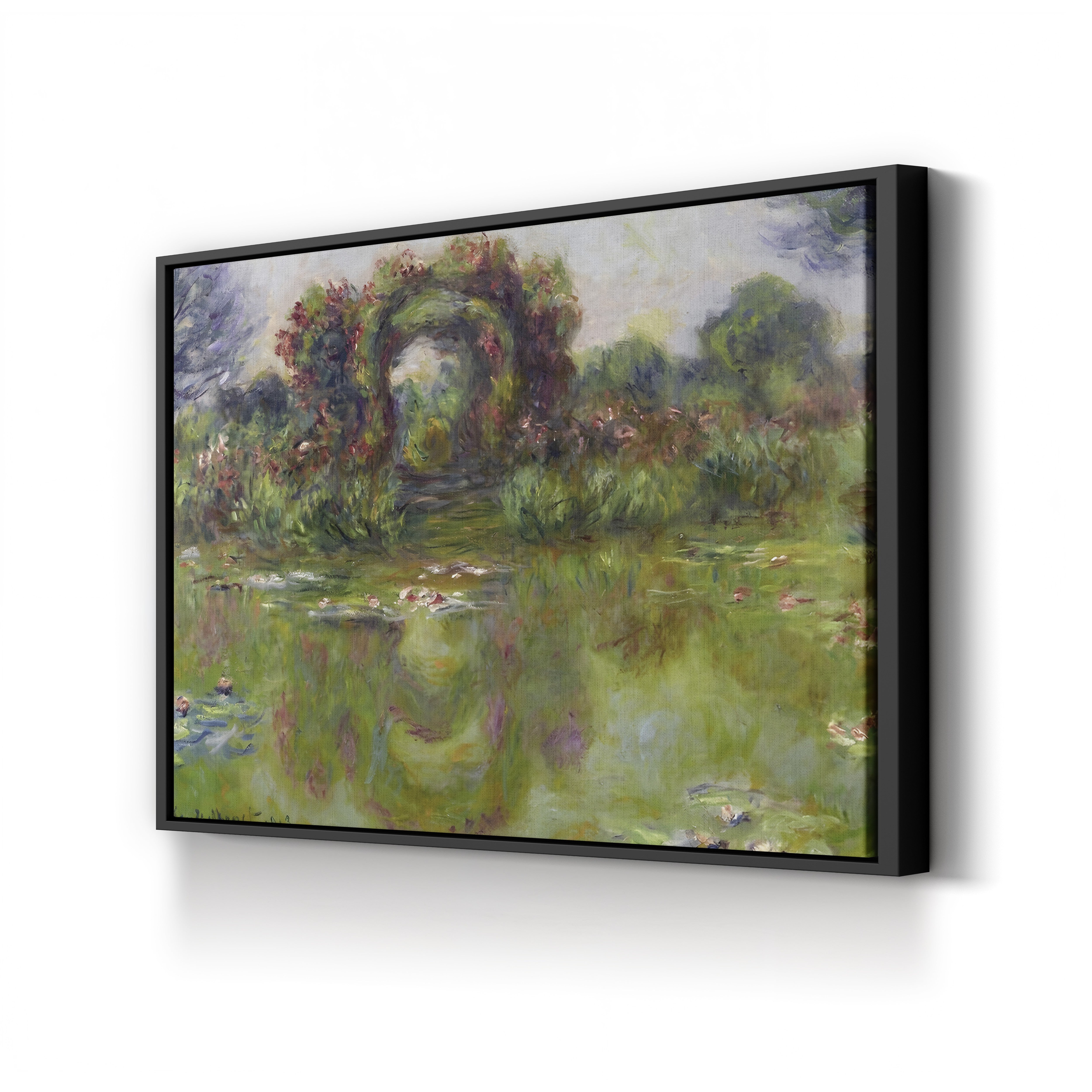 Bassin aux Nymphéas, Les Rosiers, 1913 – Claude Monet Wall Art | Late Impressionist Water Lilies Canvas Print