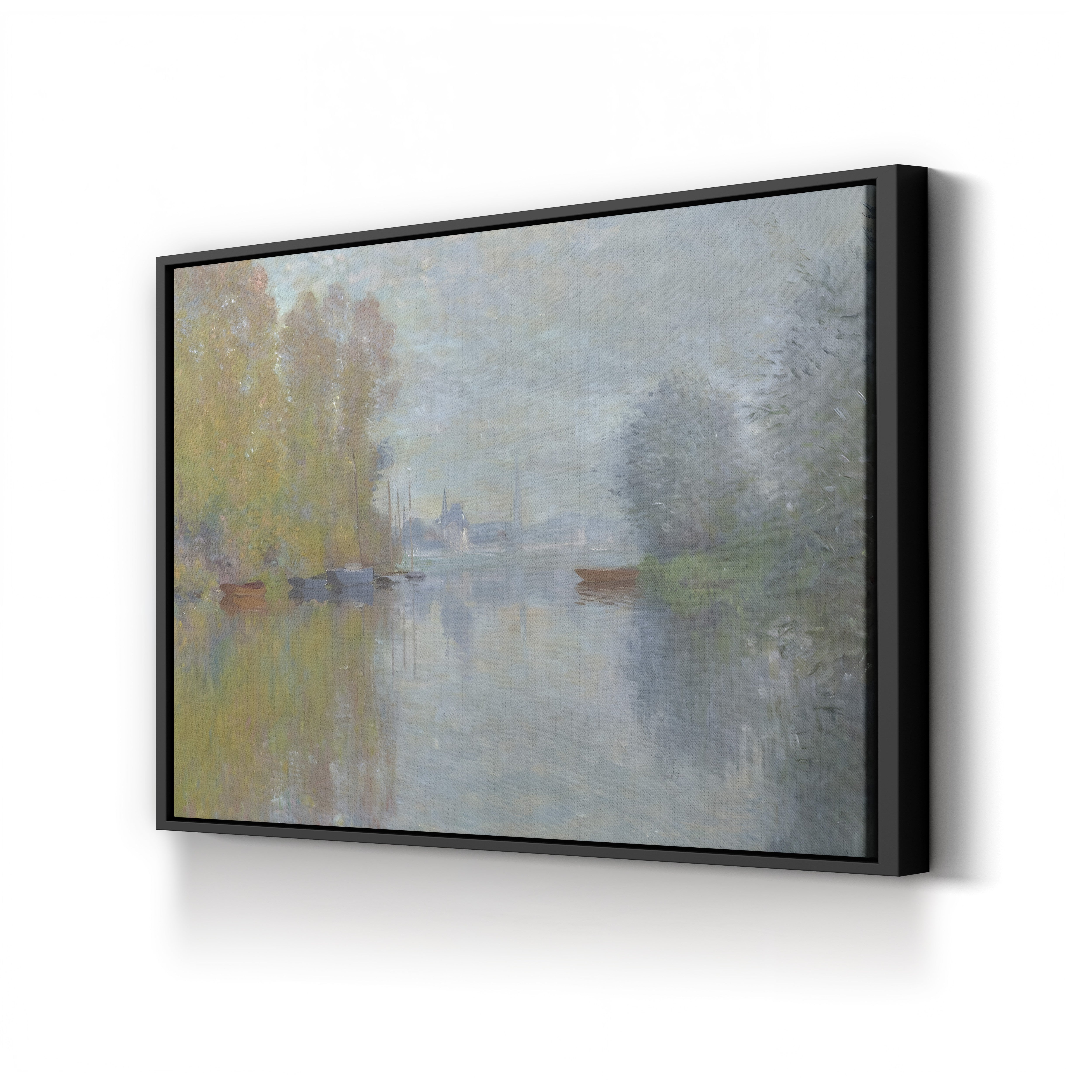 Autumn on the Seine, Argenteuil, 1873 – Claude Monet Wall Art | Impressionist Autumn Seine Canvas Print