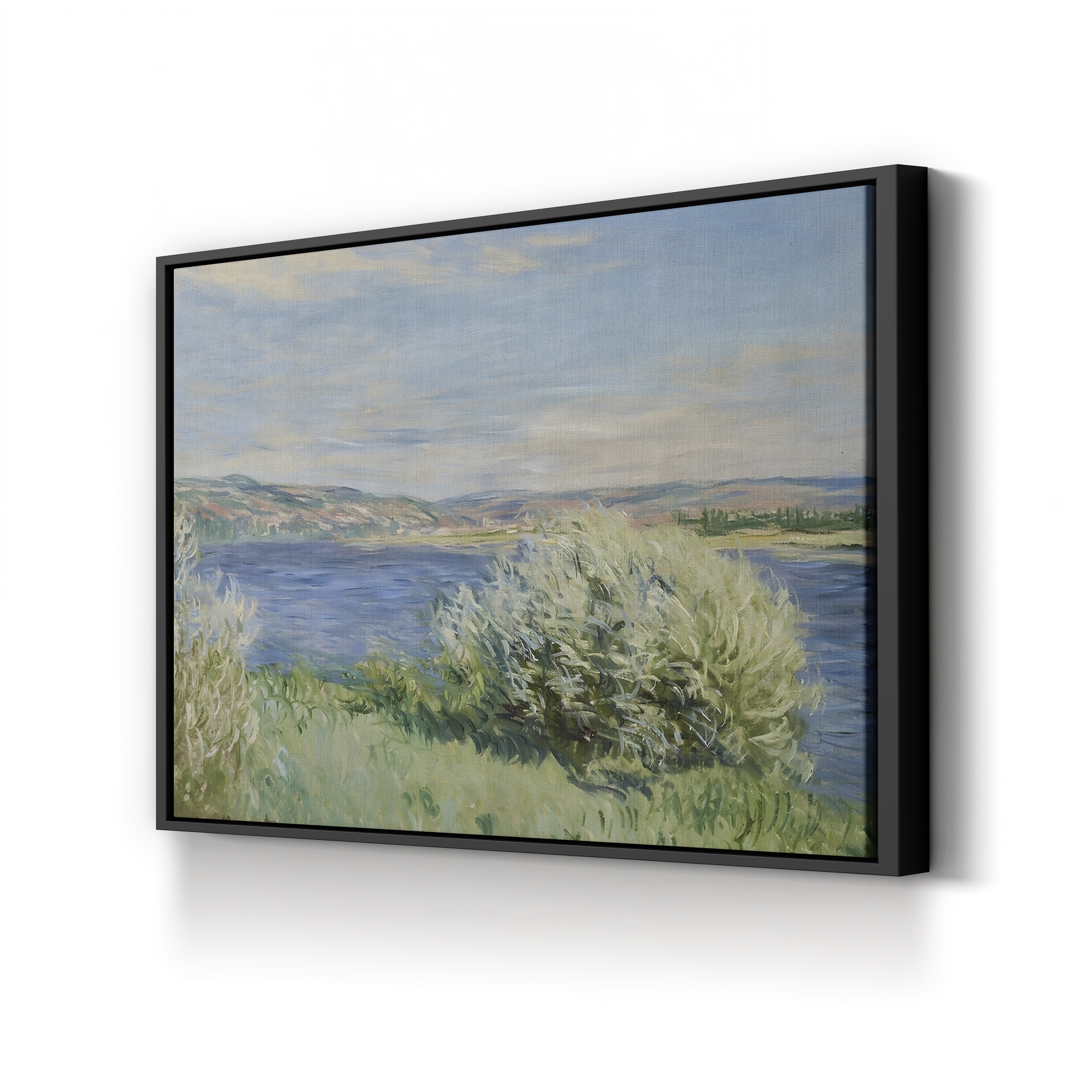 Banks of the Seine near Vétheuil, 1881 – Claude Monet Wall Art | Impressionist Riverside Canvas Print