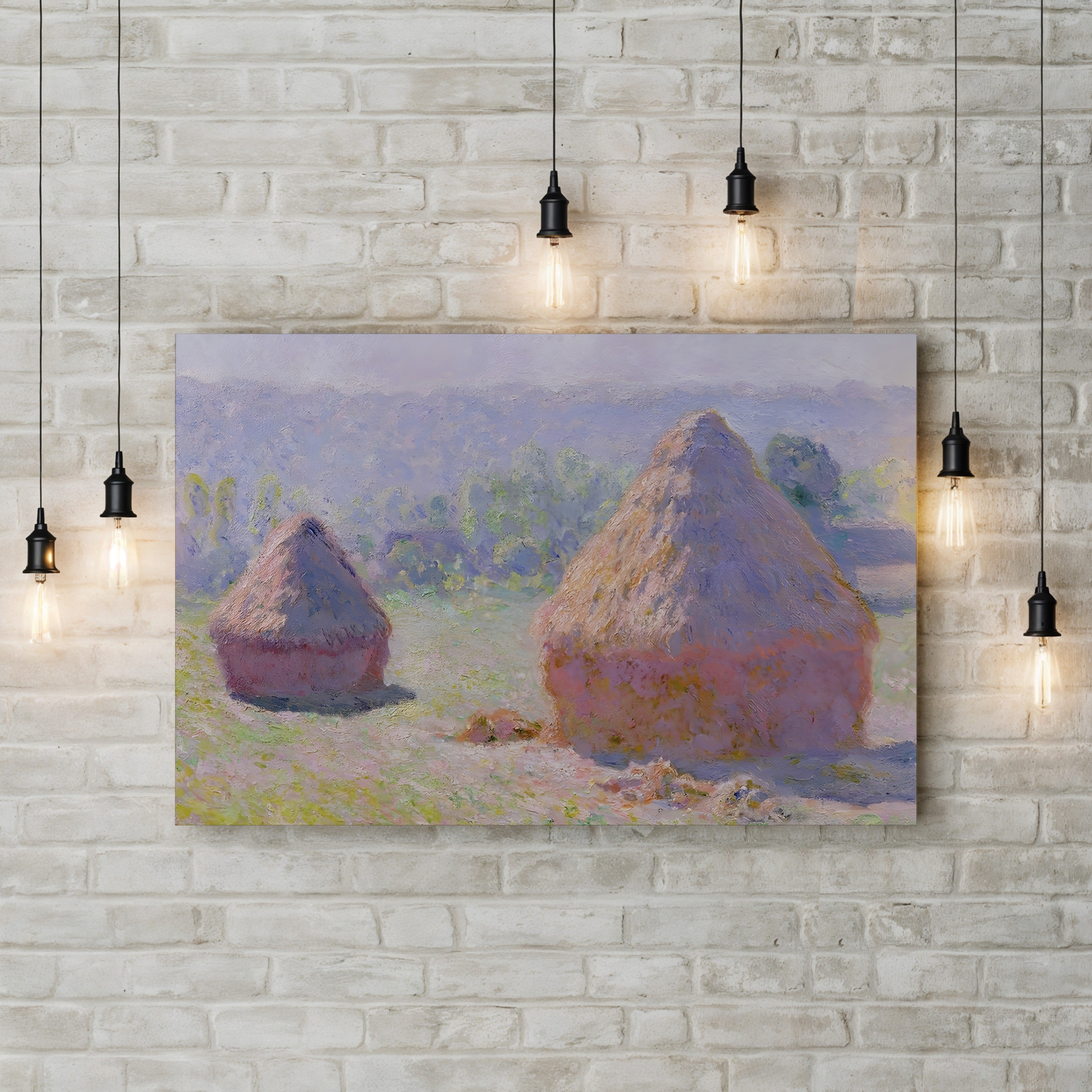 Grainstacks at the End of Summer, Morning Effect, 1891 – Claude Monet Wall Art | Impressionist Series Print