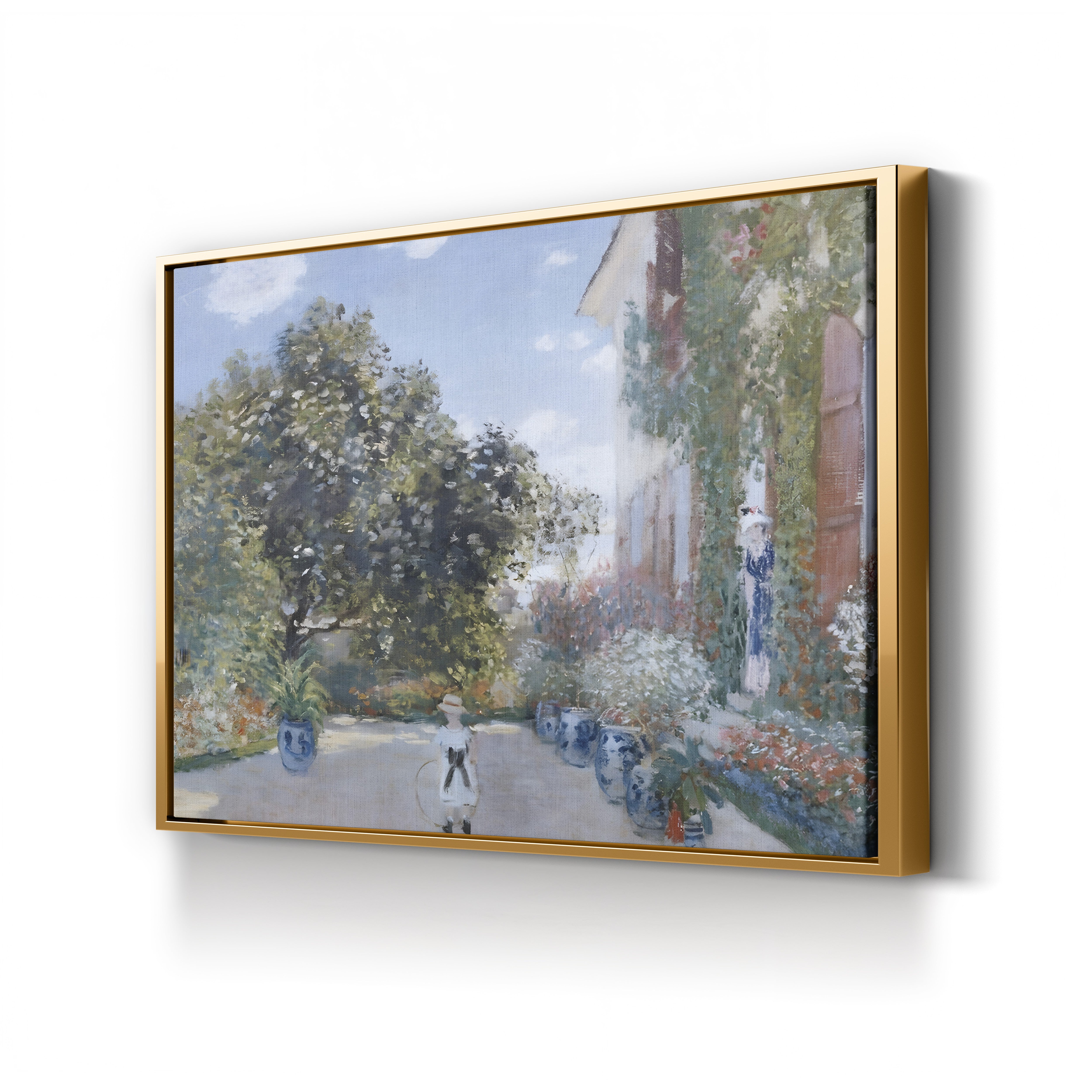 The Garden of the Artist at Argenteuil – Claude Monet Wall Art | Impressionist Garden Canvas Print