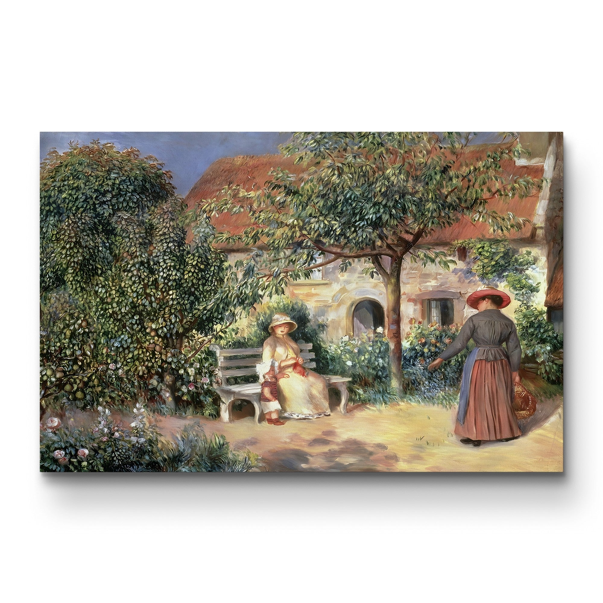 Garden Scene in Brittany, 1886 – Pierre-Auguste Renoir Wall Art | Impressionist Garden Canvas Print