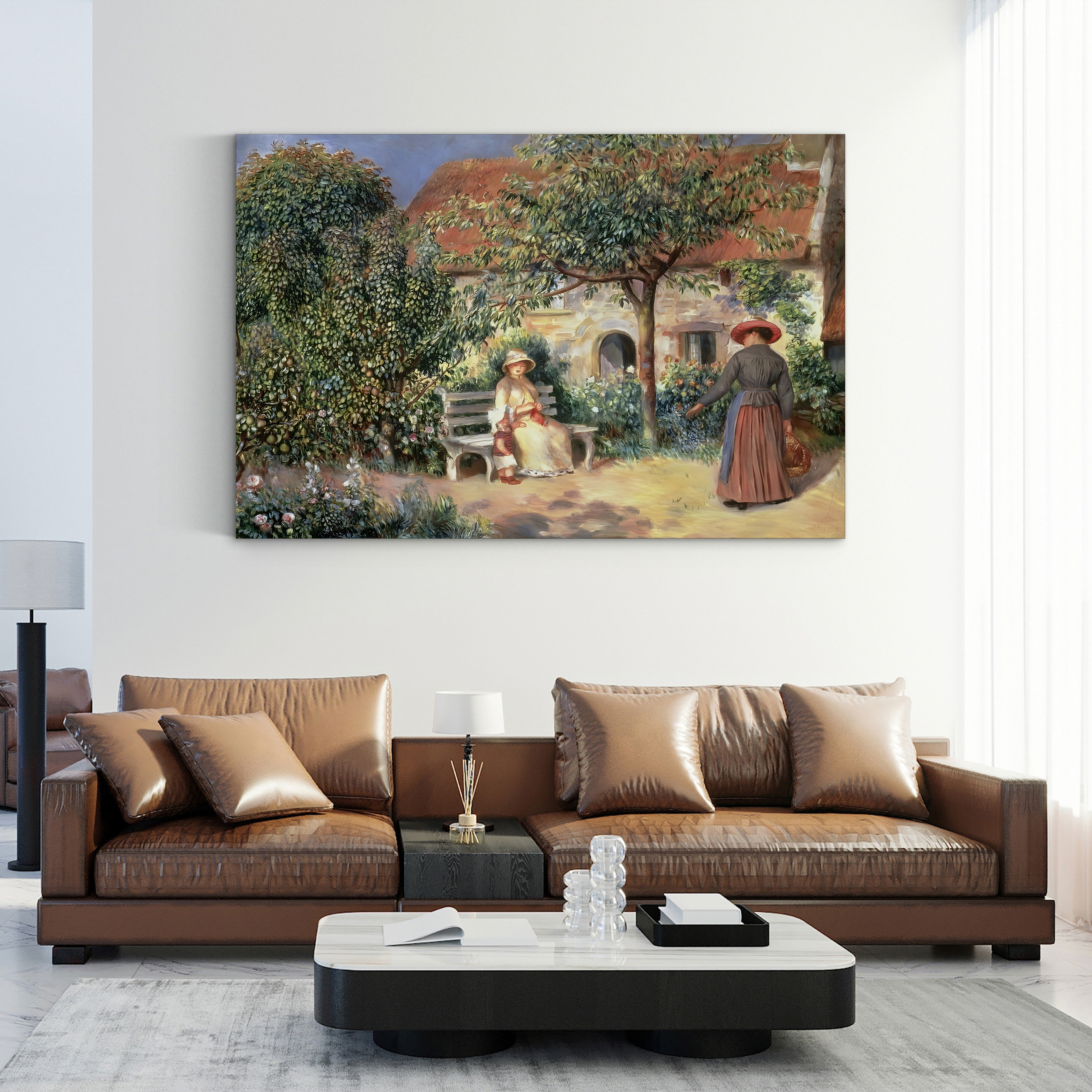 Garden Scene in Brittany, 1886 – Pierre-Auguste Renoir Wall Art | Impressionist Garden Canvas Print