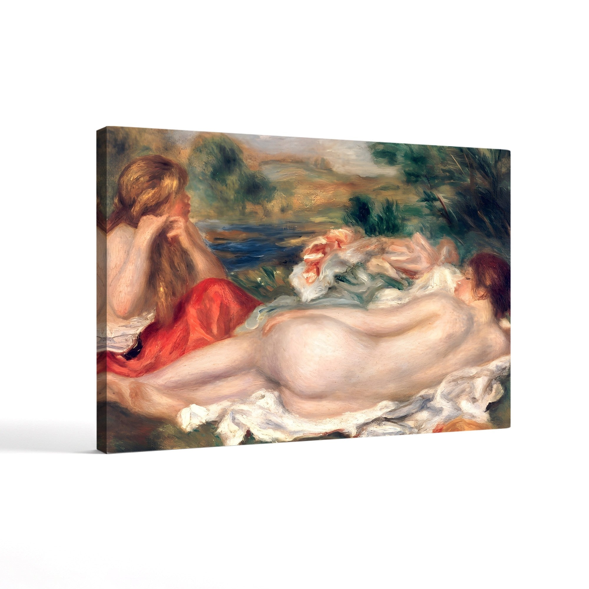 Two Bathers, 1896 – Pierre-Auguste Renoir Wall Art | Impressionist Bather Canvas Print