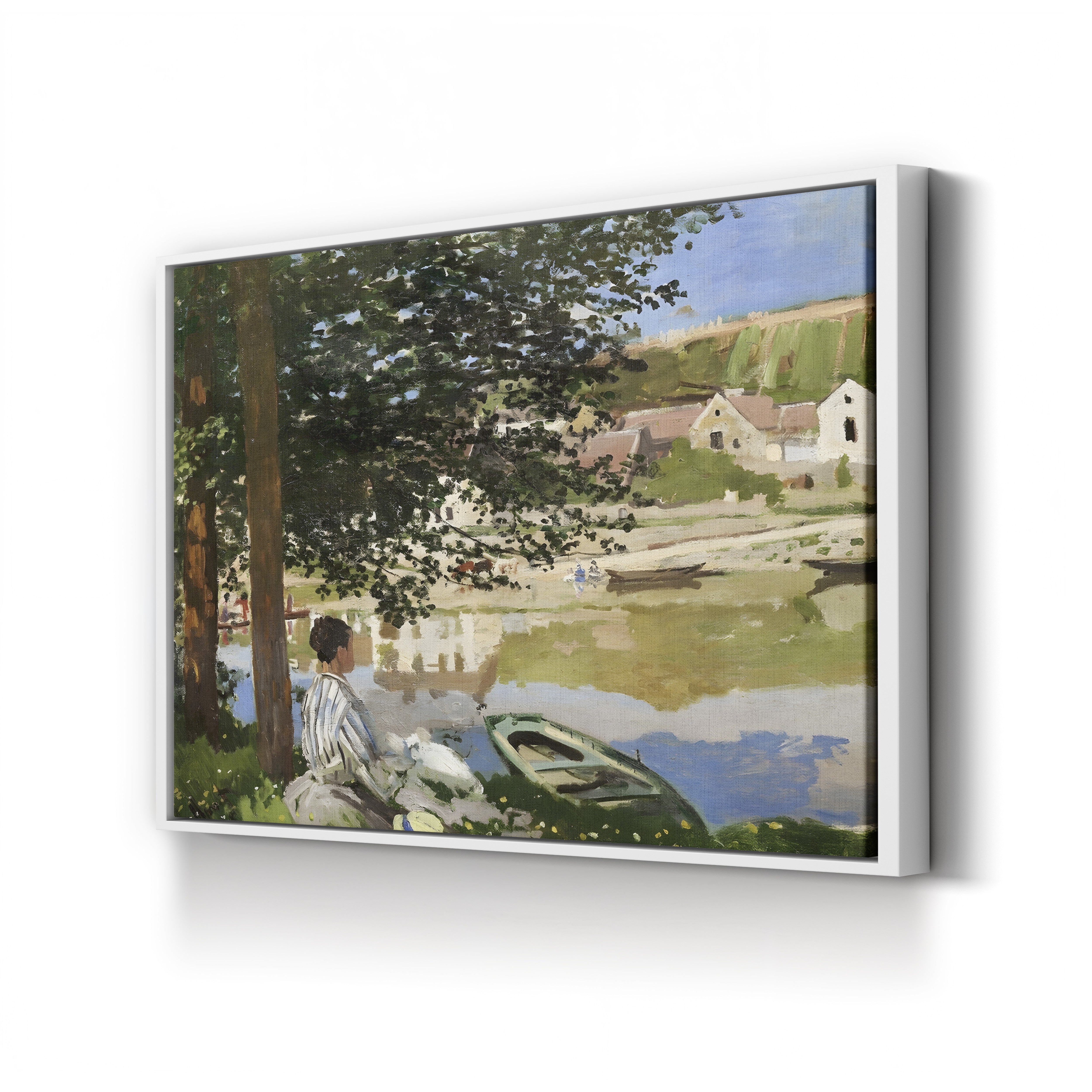 On the Bank of the Seine, Bennecourt (Au Bord de l’Eau, Bennecourt), 1868 by Claude Monet