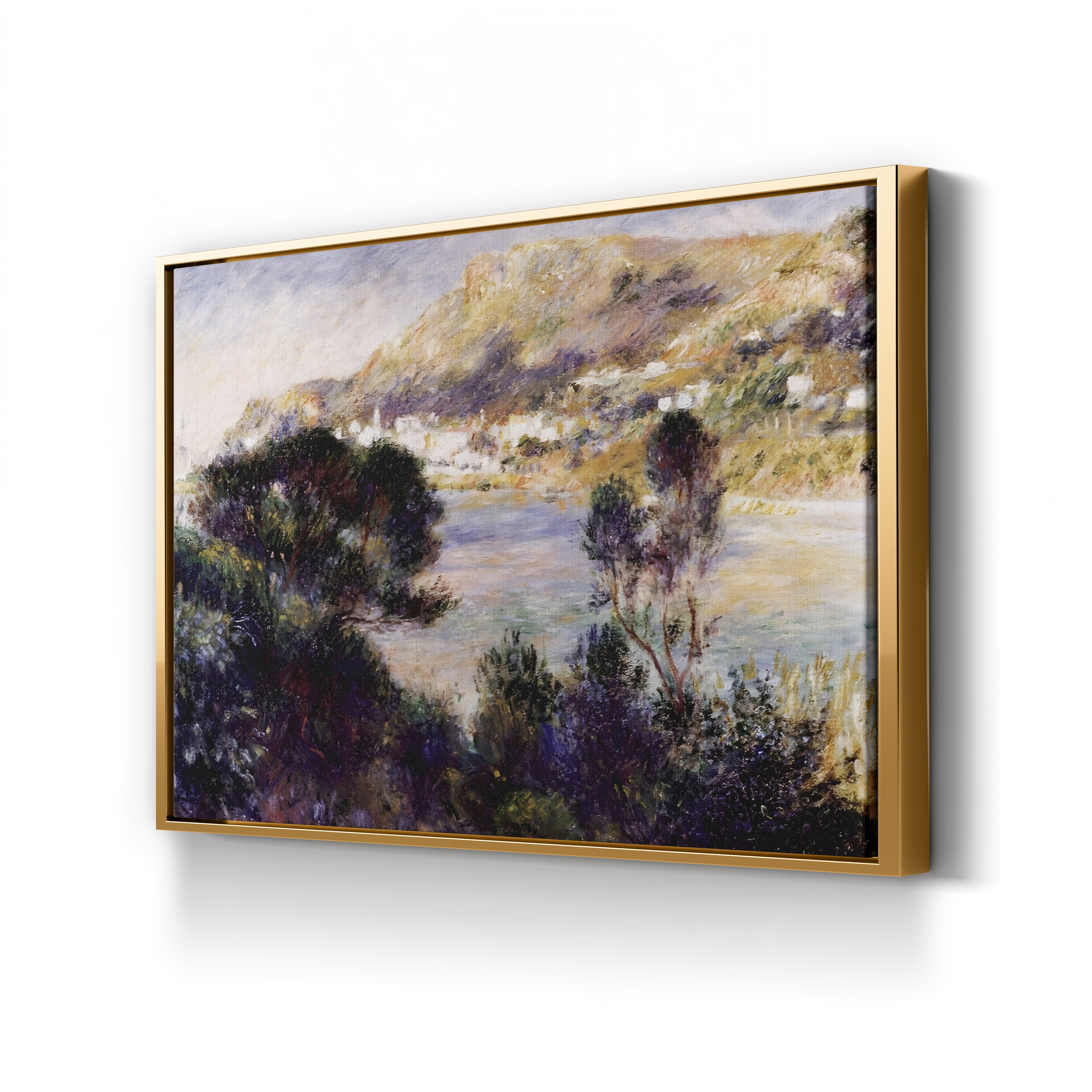 View from Cap Martin of Monte Carlo – Pierre-Auguste Renoir Wall Art | Impressionist Riviera Canvas Print