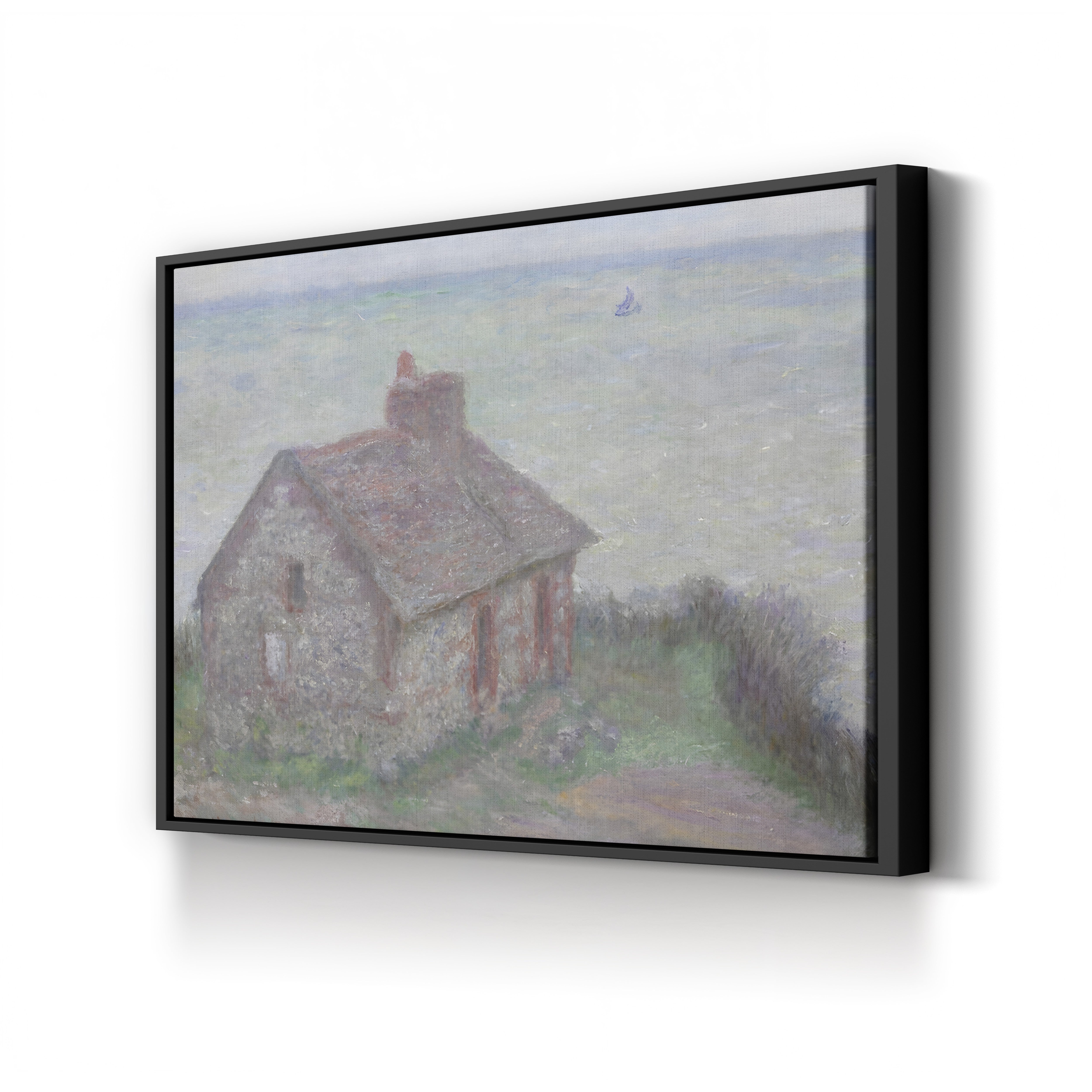 The Customs House, Pink Effect (La Maison du douanier, effet rose), 1897 by Claude Monet