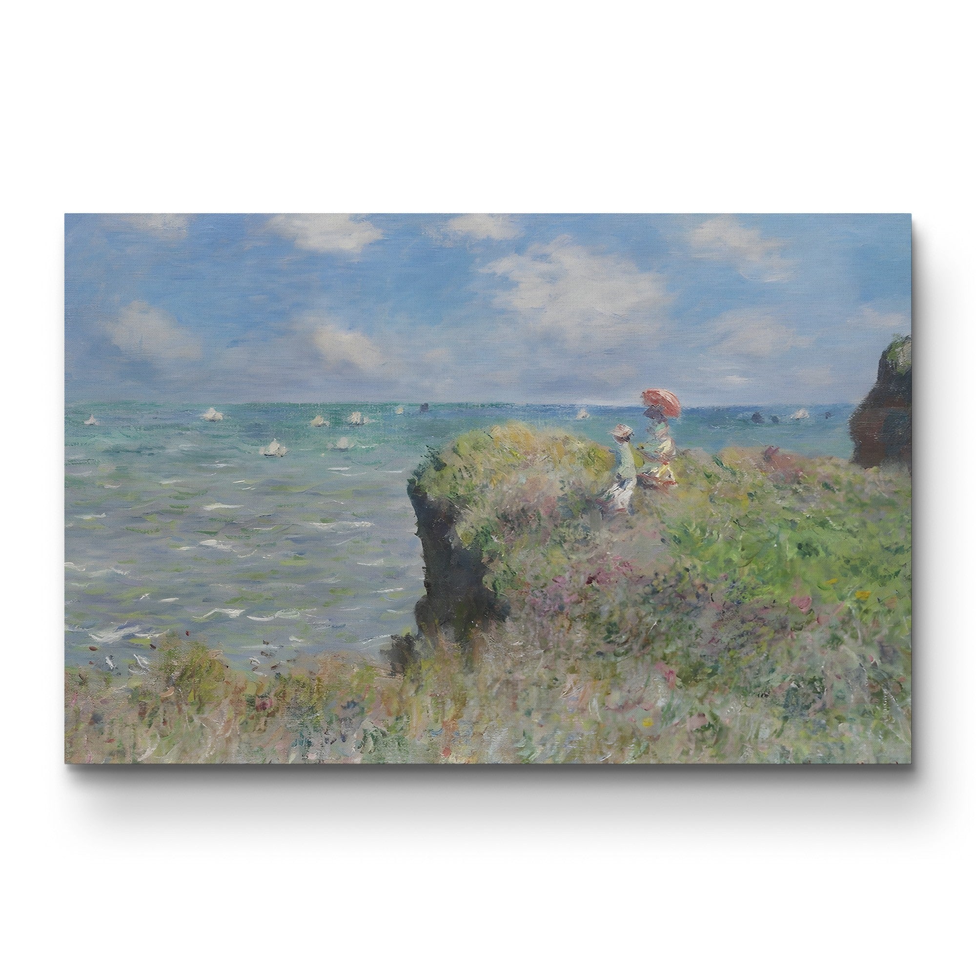 Cliff Walk at Pourville, 1882 – Claude Monet Wall Art | Iconic Impressionist Coastal Canvas Print