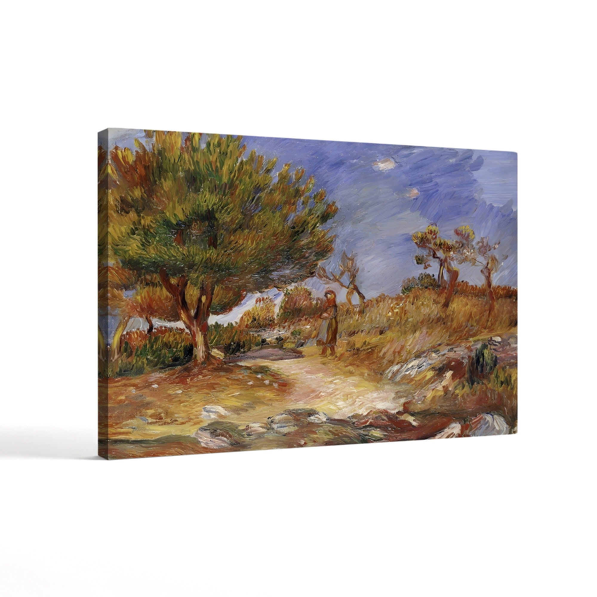Girl on a Path (Jeune Fille sur le Sentier), 1882–83 – Pierre-Auguste Renoir Wall Art | Impressionist Figure Canvas Print