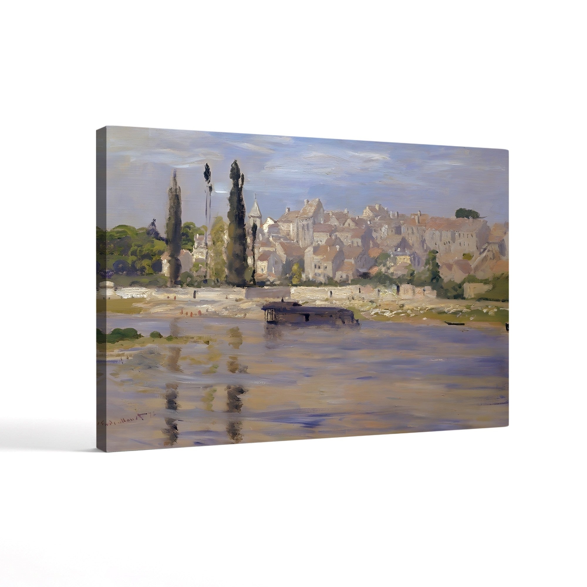 Carrières-Saint-Denis, 1872 – Claude Monet Wall Art | Early Impressionist Seine Landscape Canvas Print