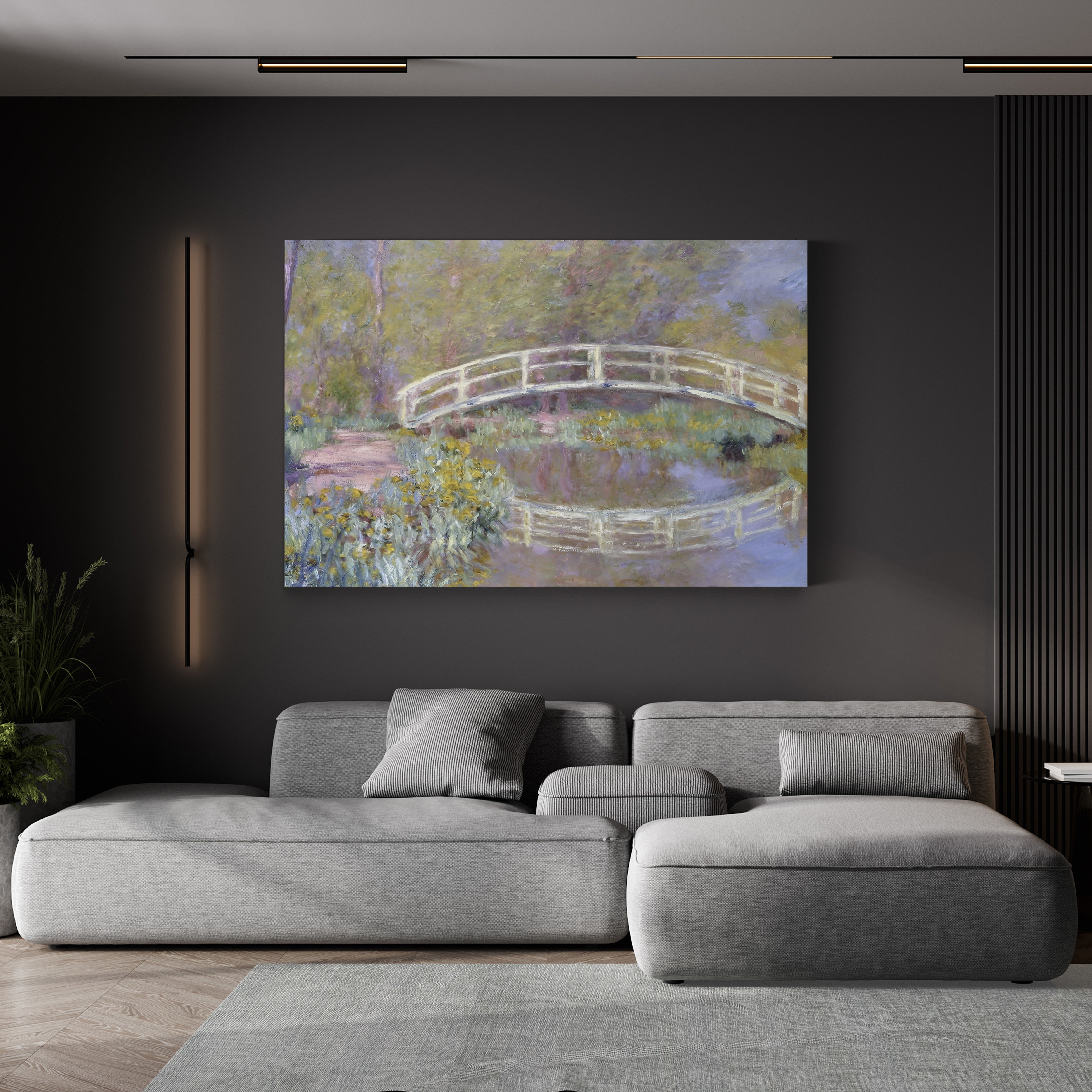 The Bridge in Monet's Garden, 1895-96 – Claude Monet Wall Art | Late Impressionist Japanese Footbridge Canvas Print