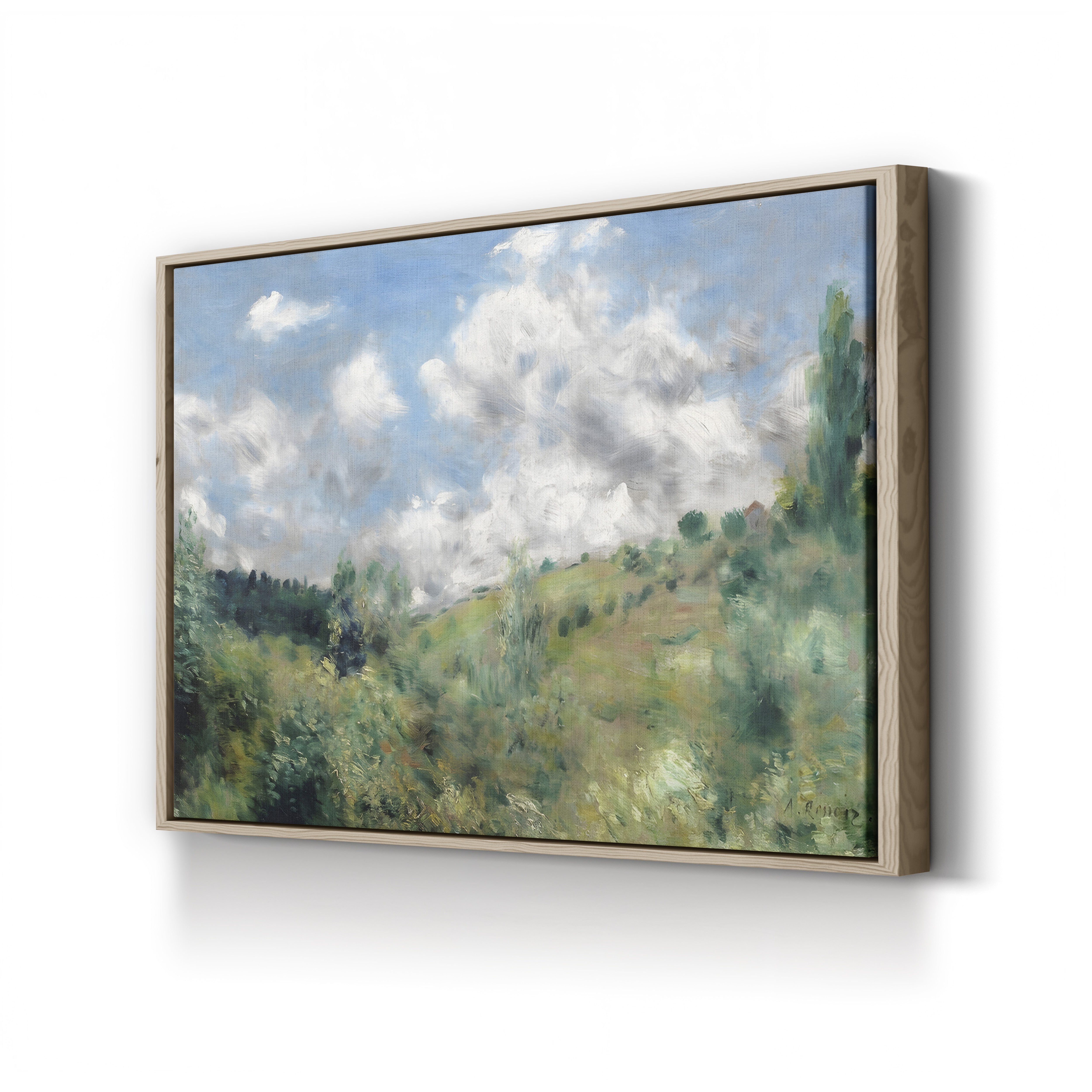 The Gust of Wind, c.1872 – Pierre-Auguste Renoir Wall Art | Impressionist Landscape Canvas Print