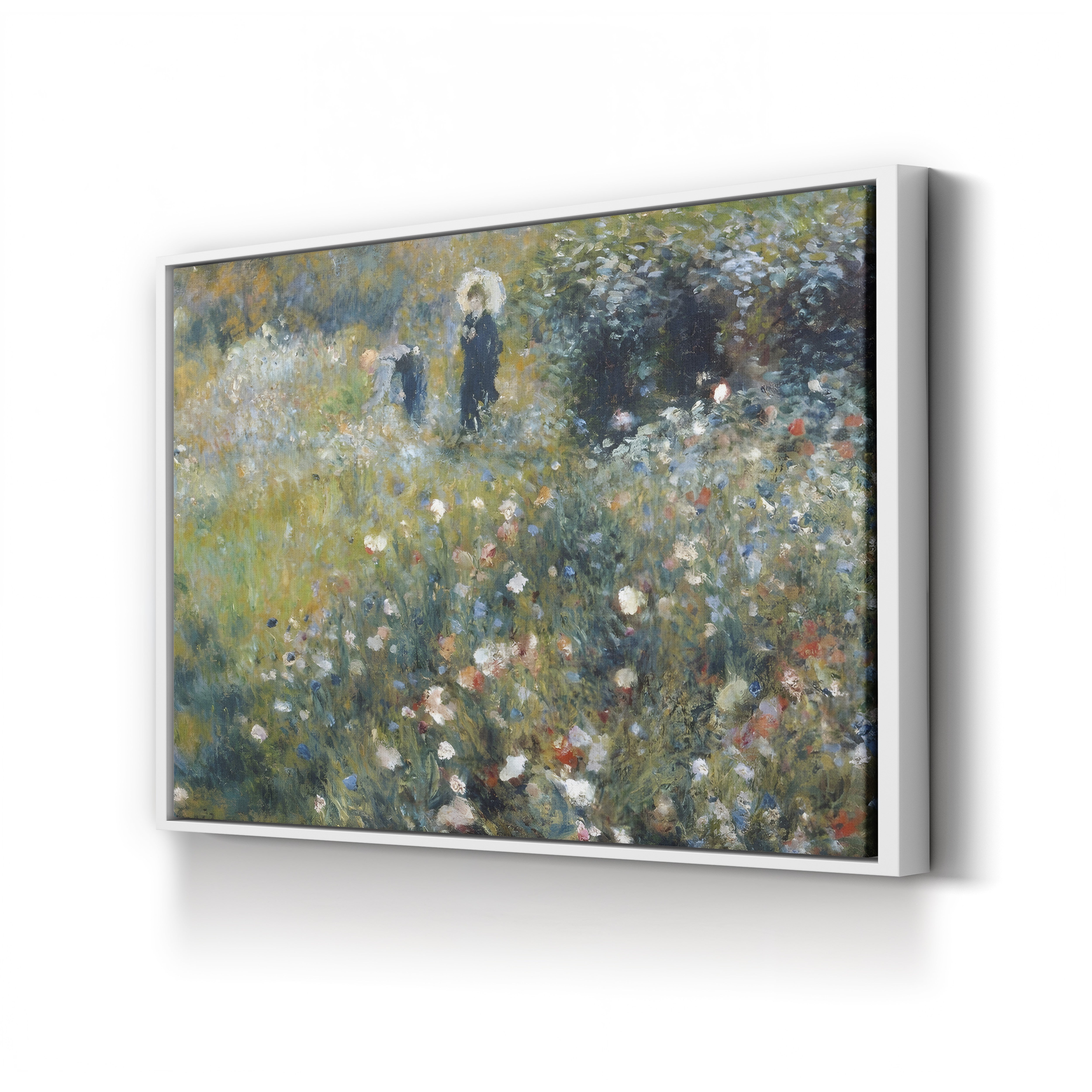 Woman with a Parasol in a Garden – Pierre-Auguste Renoir Wall Art | Impressionist Garden Canvas Print