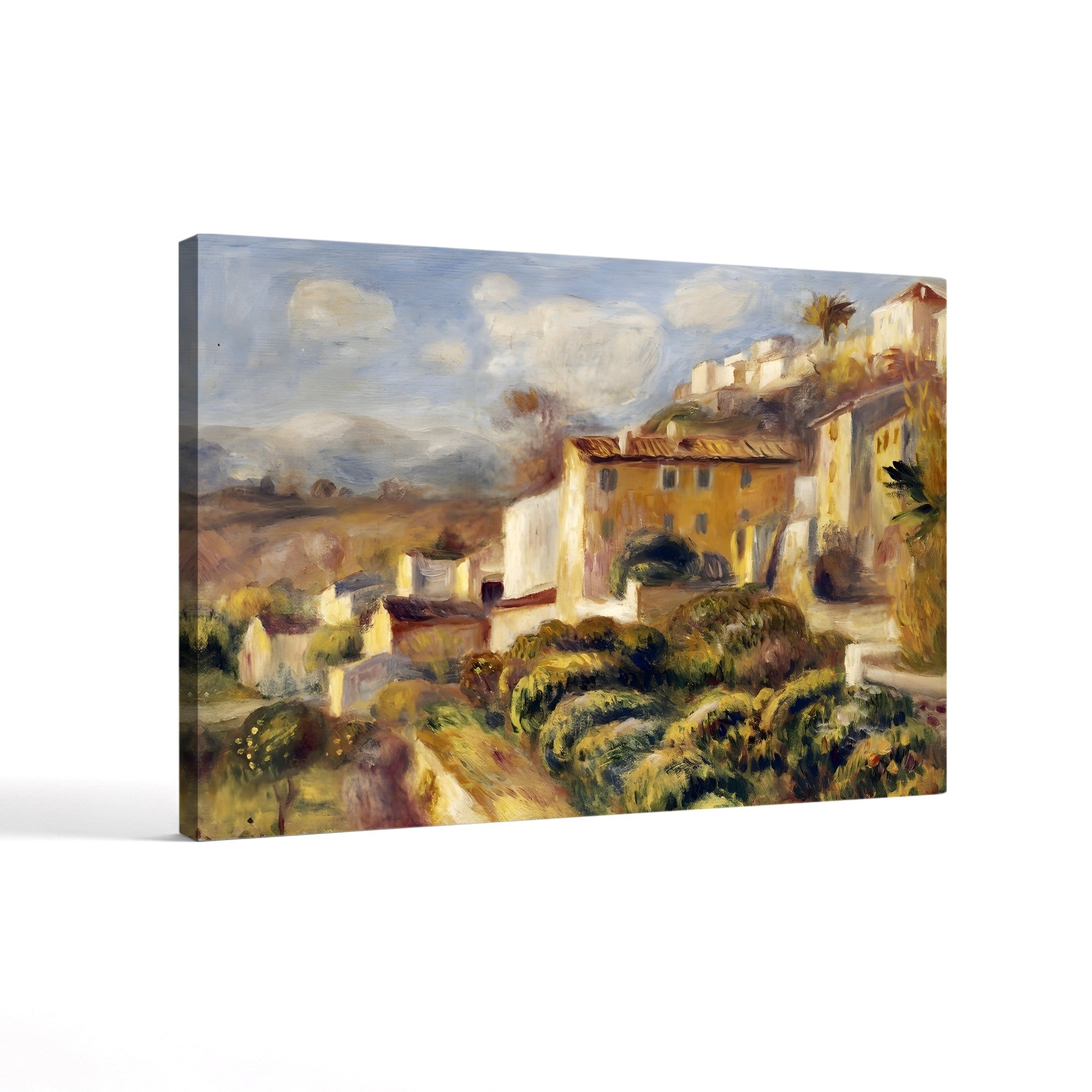 View of the Post Office at Cagnes, 1907 – Pierre-Auguste Renoir Wall Art | Impressionist Provence Canvas Print