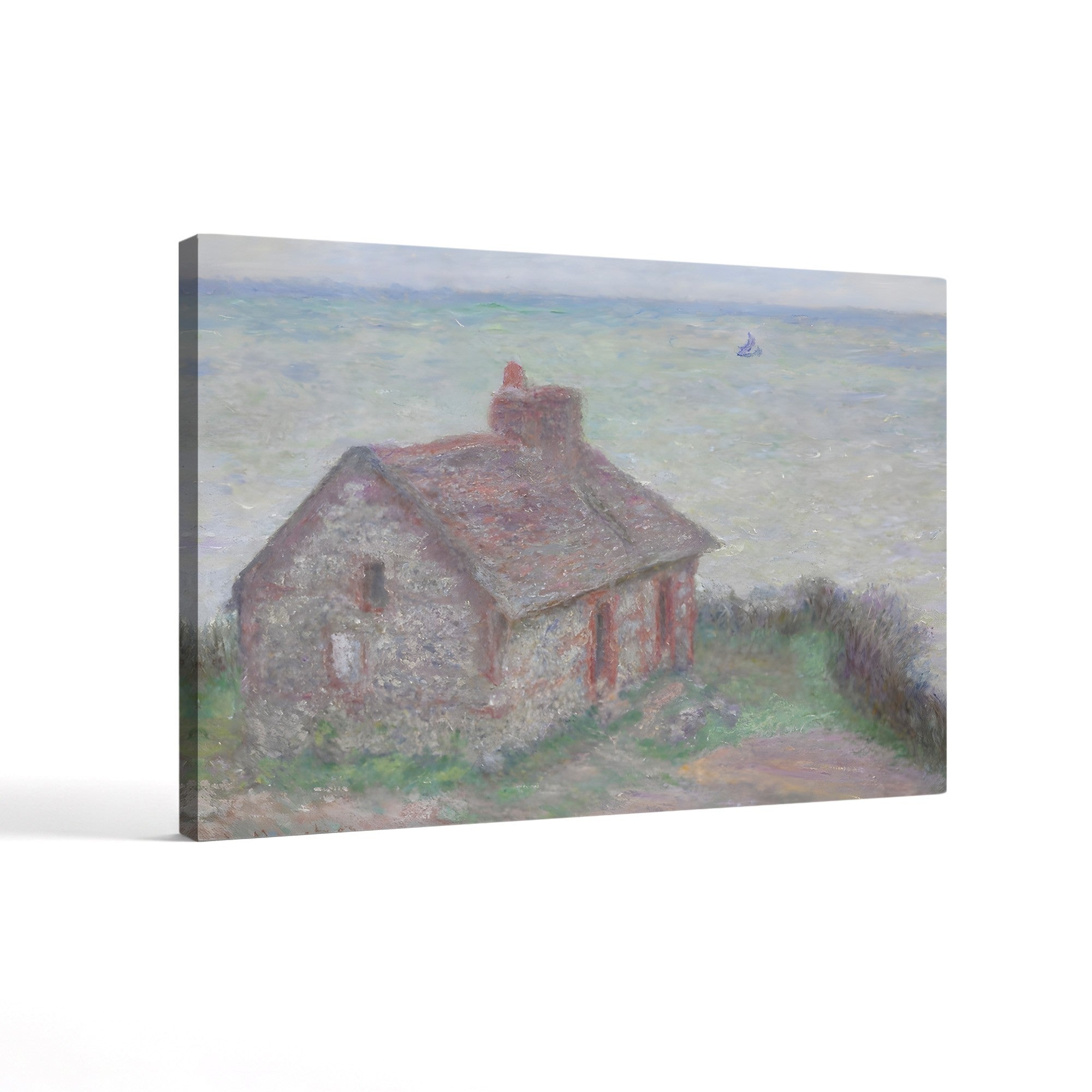 The Customs House, Pink Effect (La Maison du douanier, effet rose), 1897 by Claude Monet