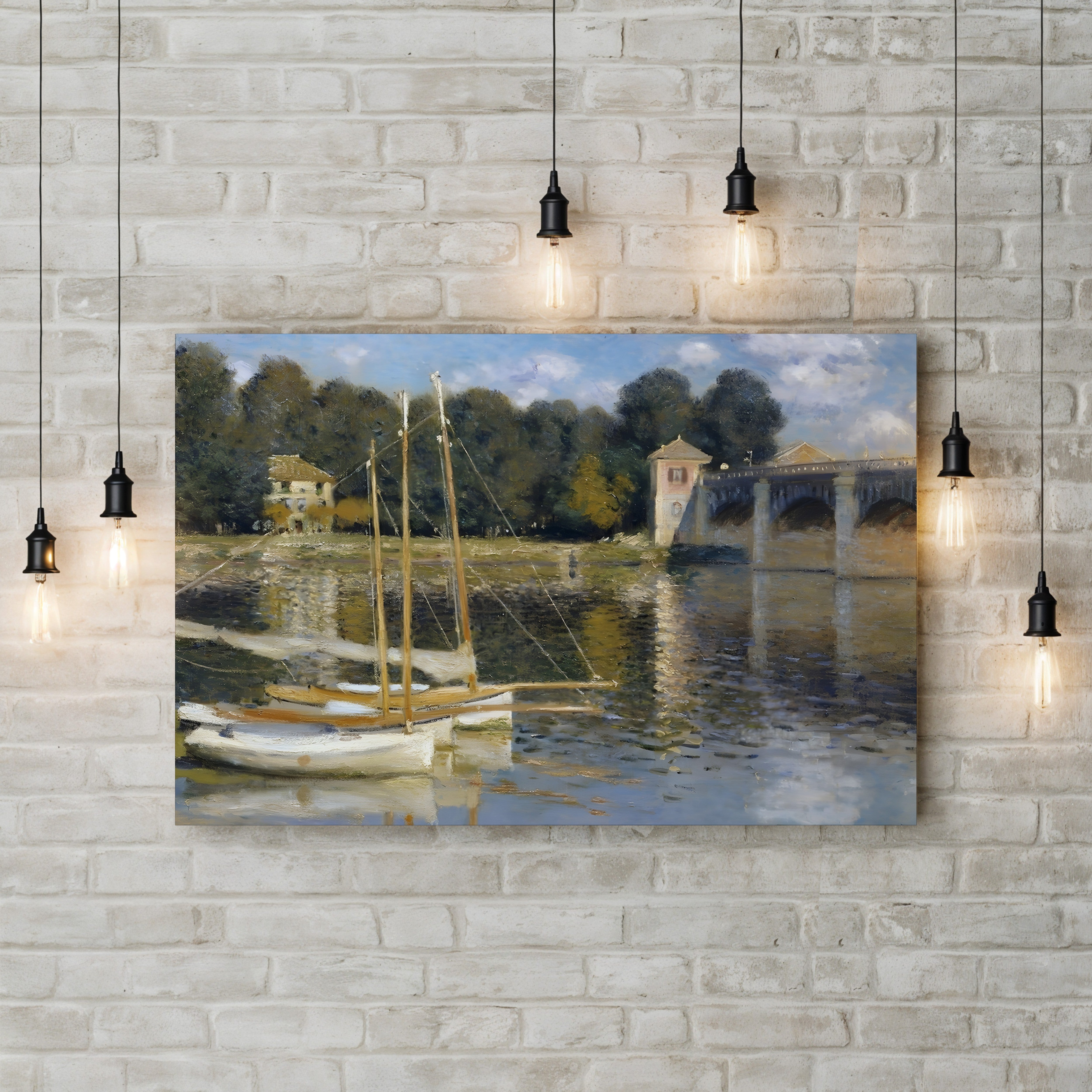 Bridge at Argenteuil, 1874 – Claude Monet Wall Art | Iconic Impressionist Canvas Print