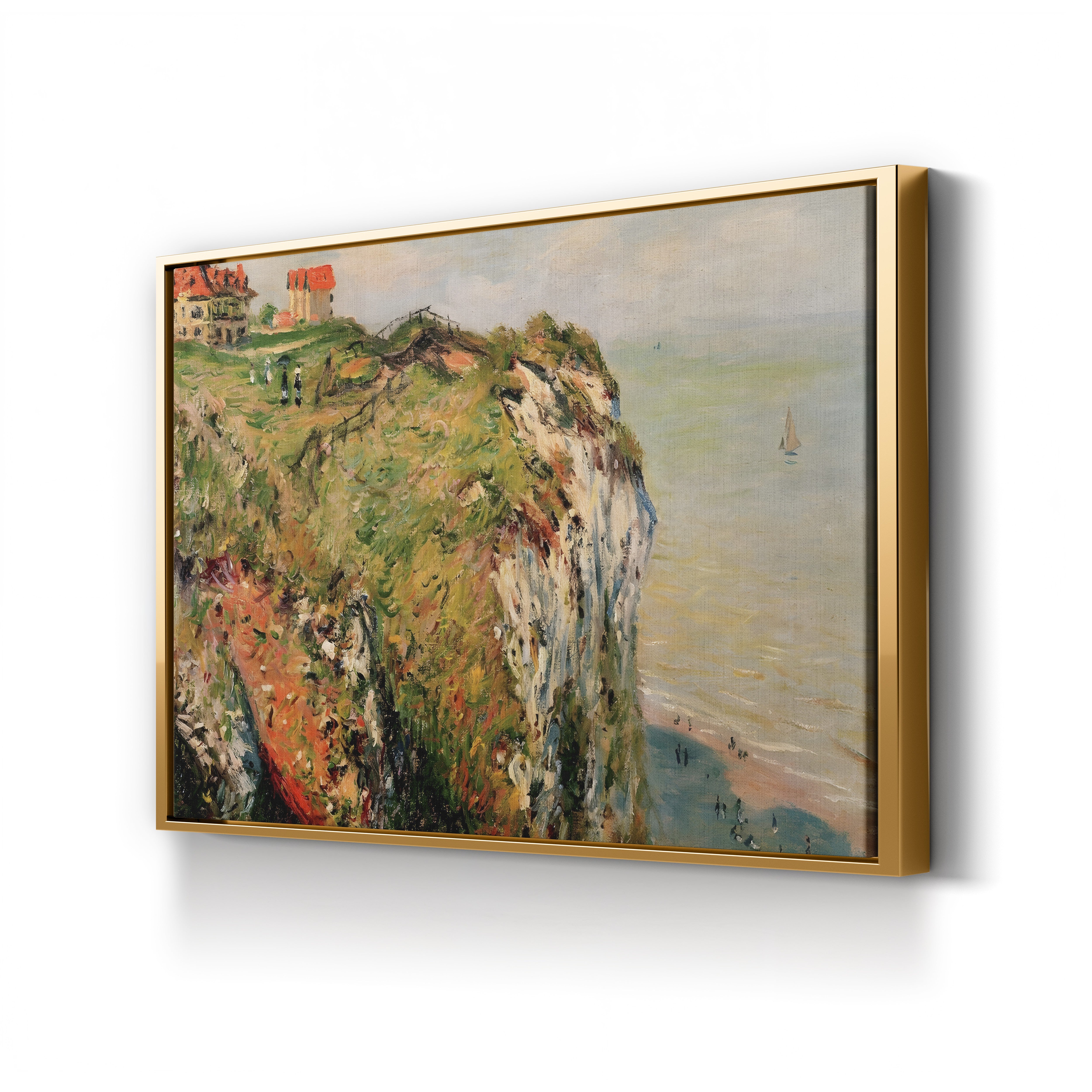 Cliff at Dieppe, 1882 – Claude Monet Wall Art | Impressionist Norman Coastal Canvas Print