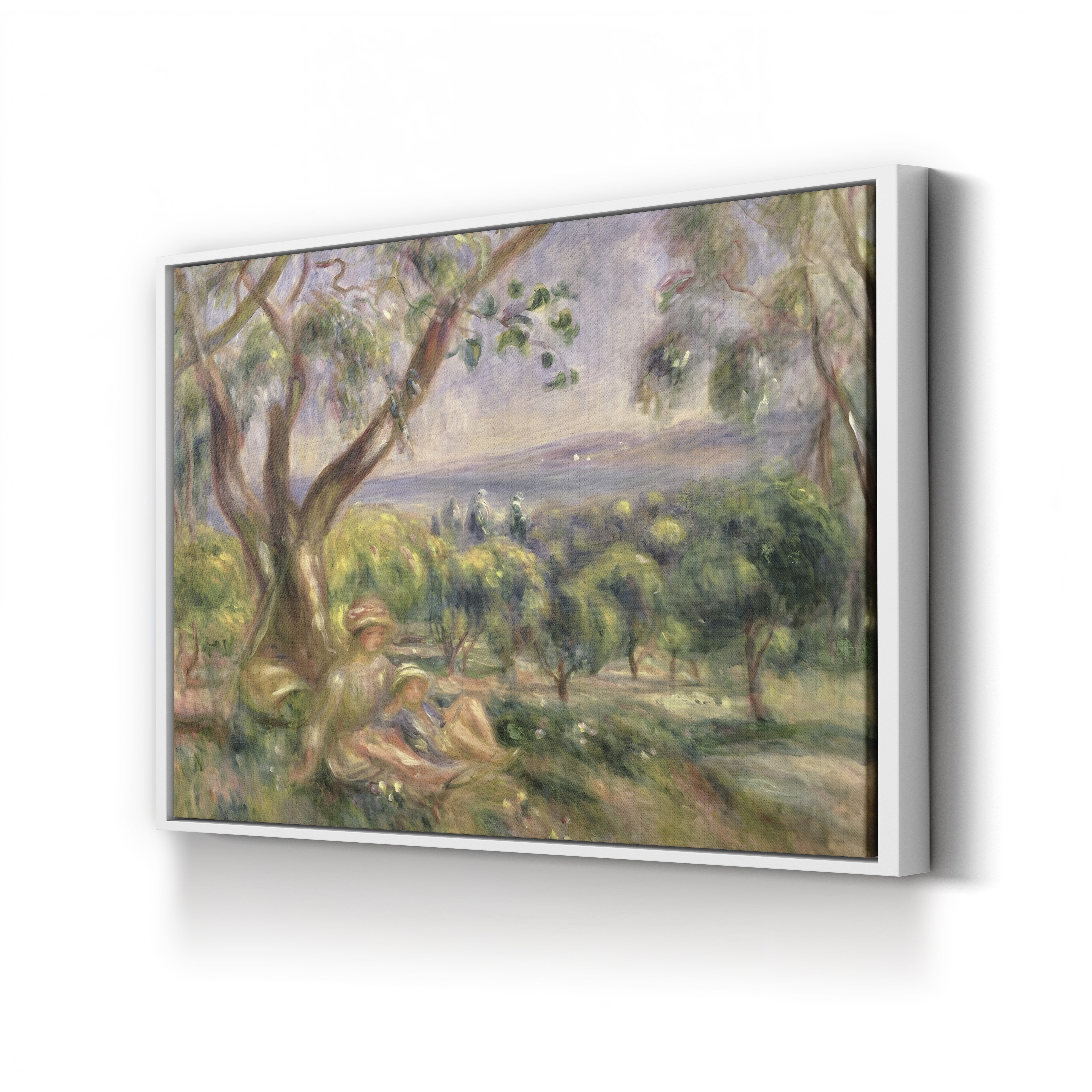 Woman and Child Under a Tree, 1910 – Pierre-Auguste Renoir Wall Art | Impressionist Family Canvas Print
