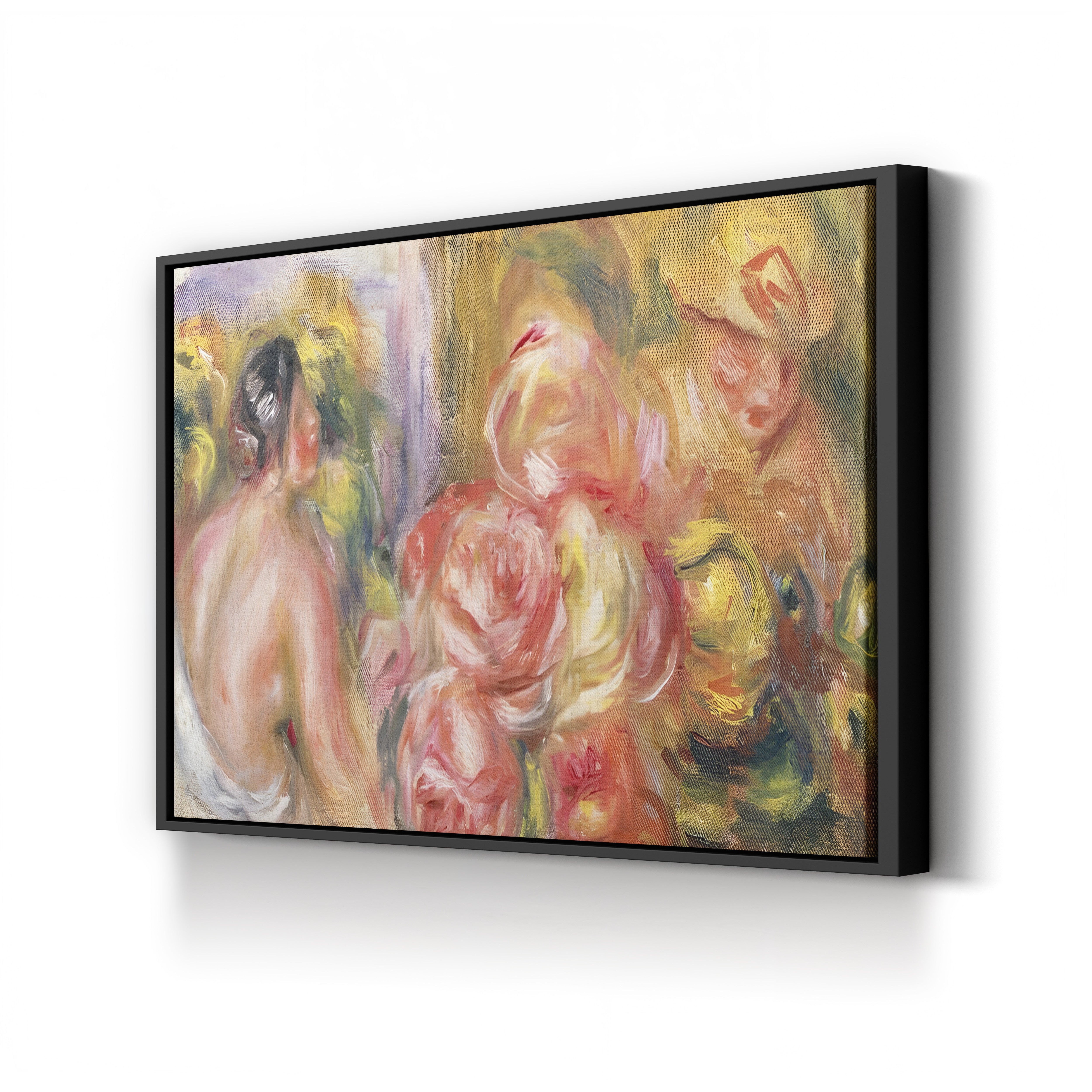 Nude Girl with Hat and Roses, 1916 – Renoir Wall Art | Figure