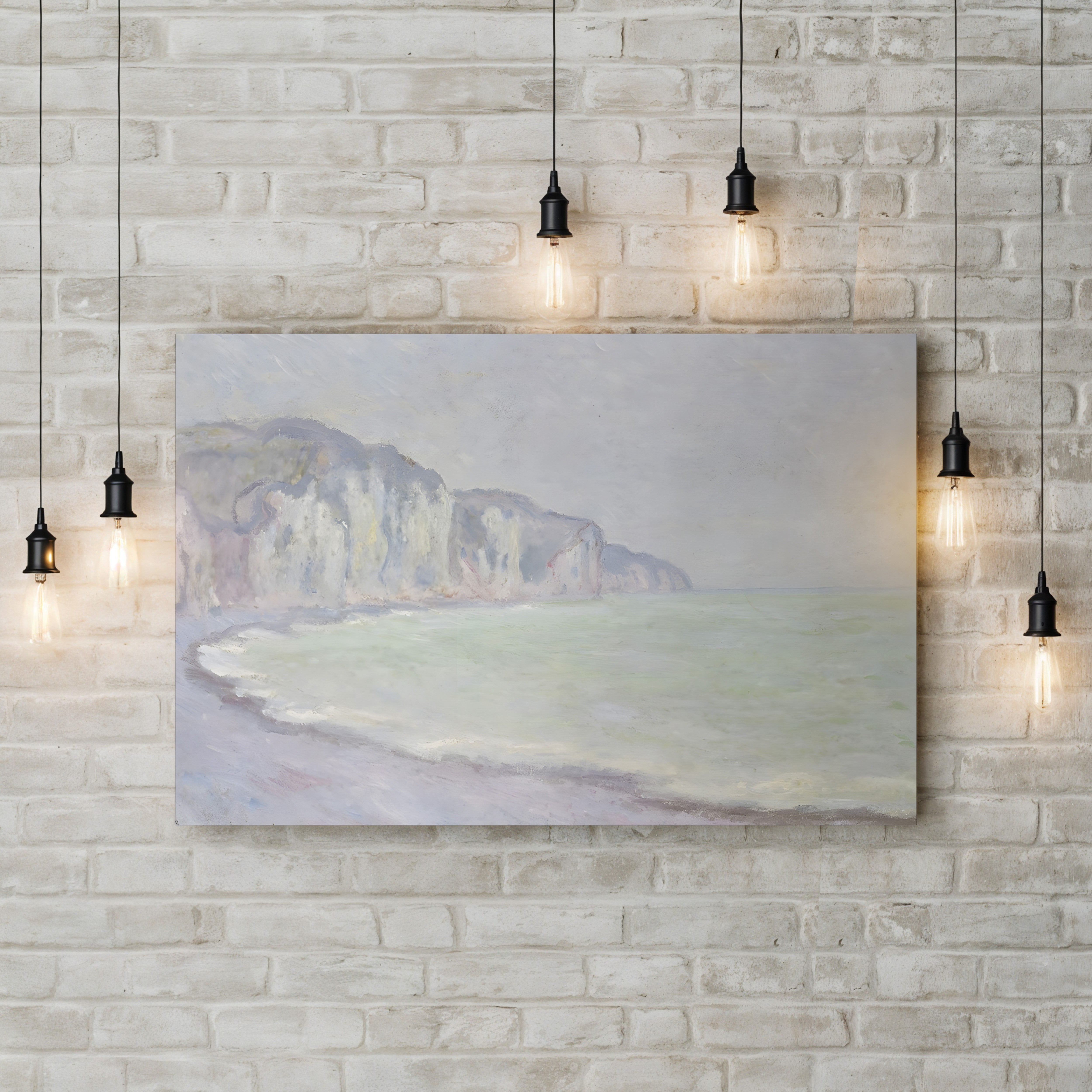 Cliffs at Pourville, 1896 – Claude Monet Wall Art | Late Impressionist Norman Coast Canvas Print