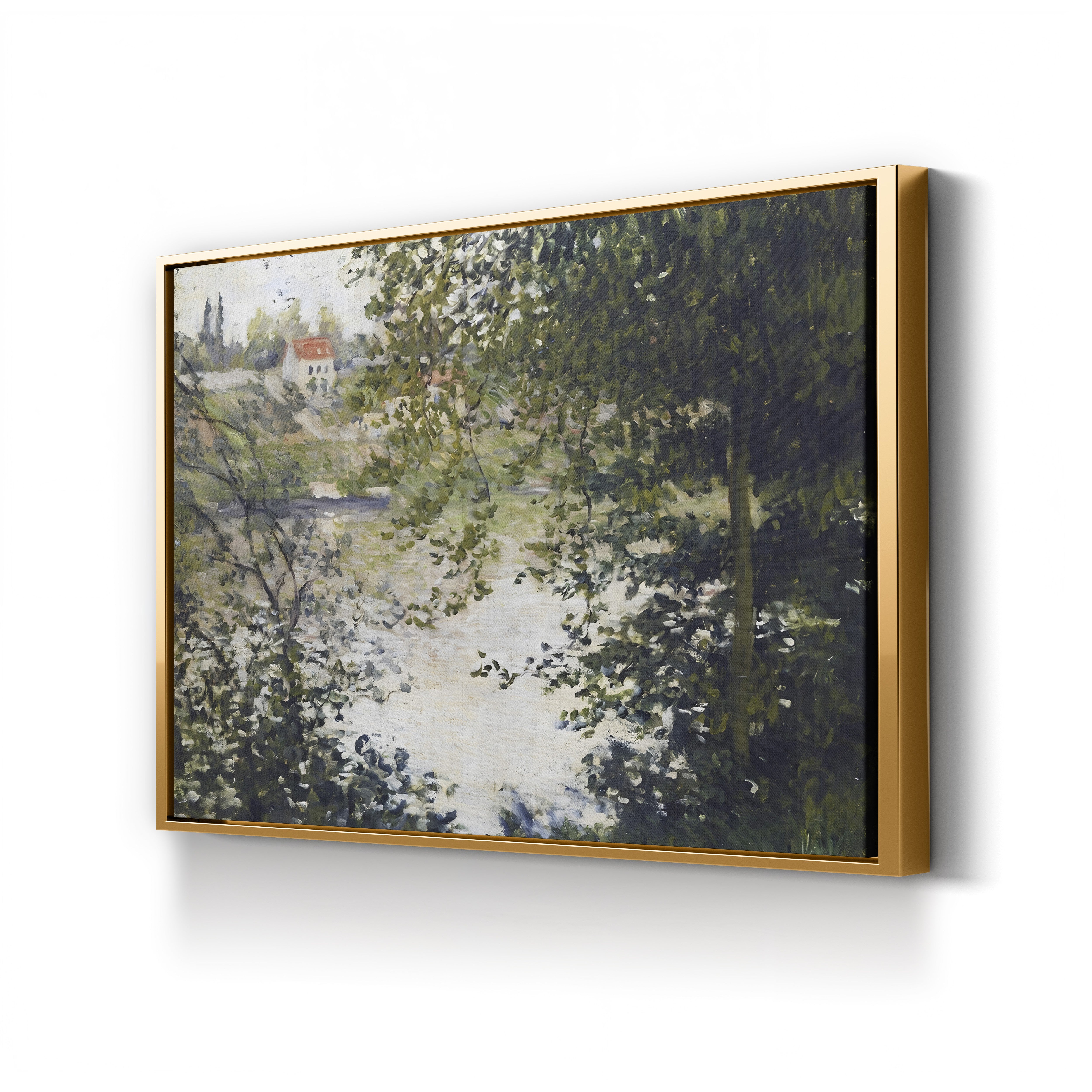 A View Through the Trees of La Grande Jatte Island, 1878 – Claude Monet Wall Art | Impressionist Landscape Canvas Print