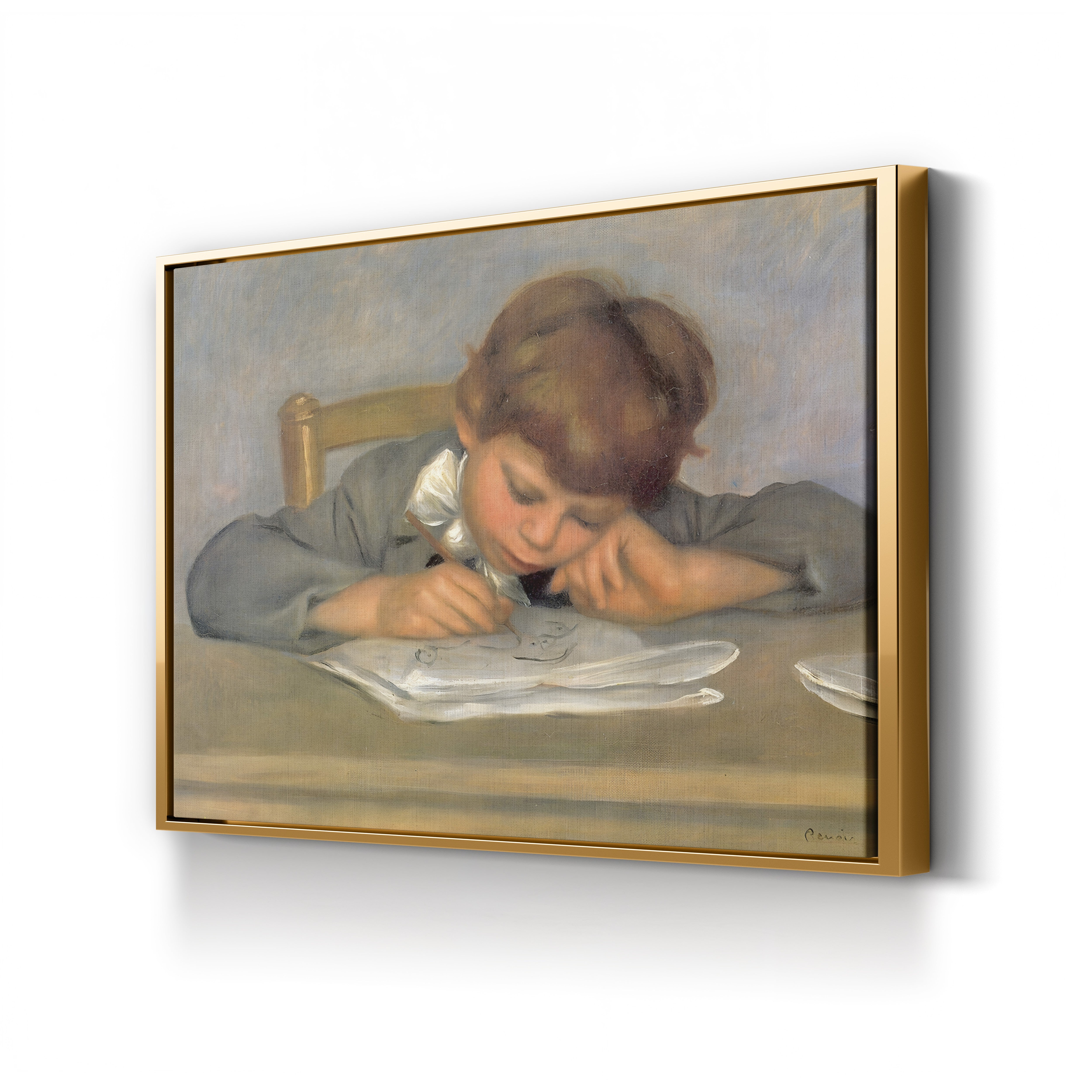 The Artist's Son Jean Drawing – Pierre-Auguste Renoir Wall Art | Impressionist Portrait Canvas Print