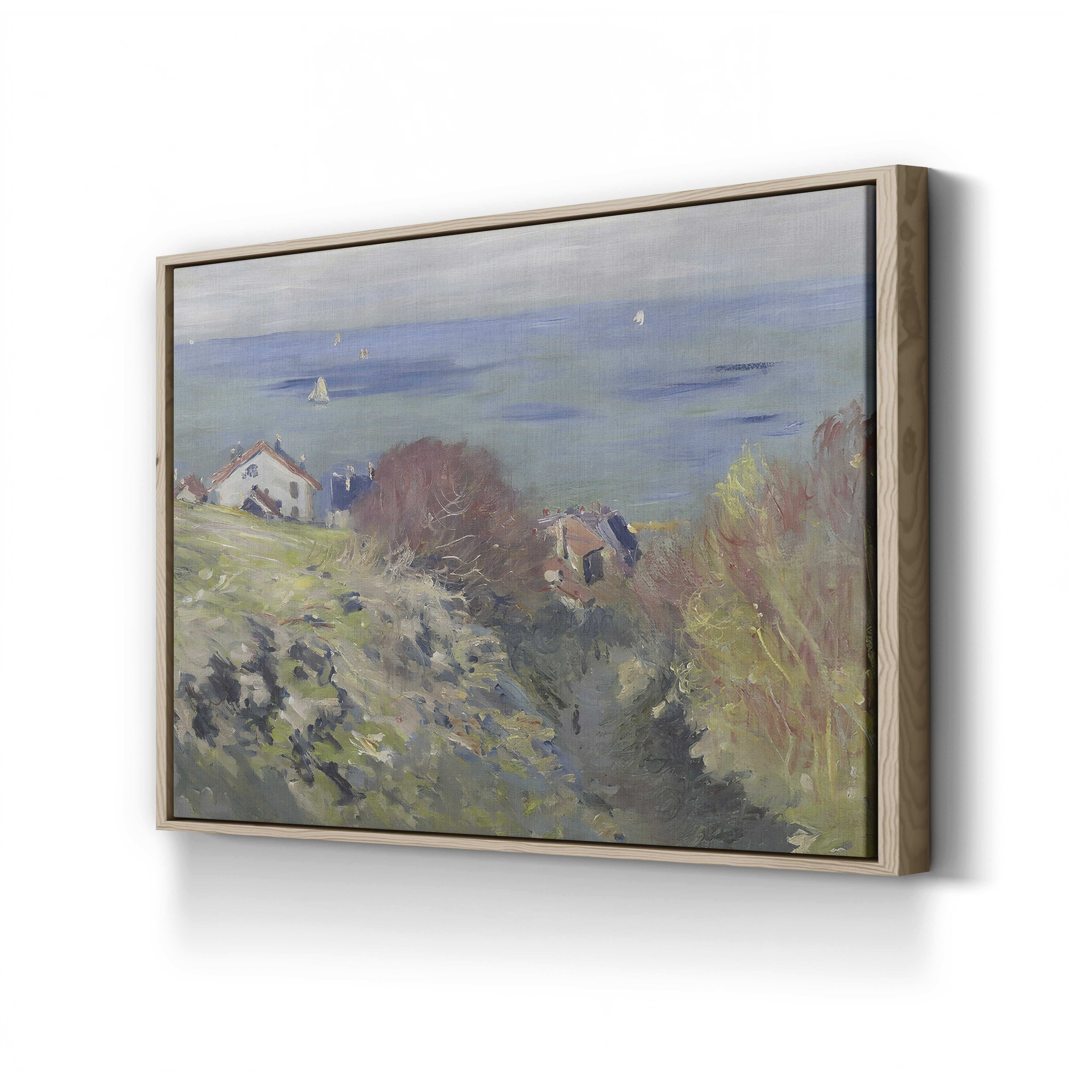 Houses on the Cliff at Pourville by Claude Monet