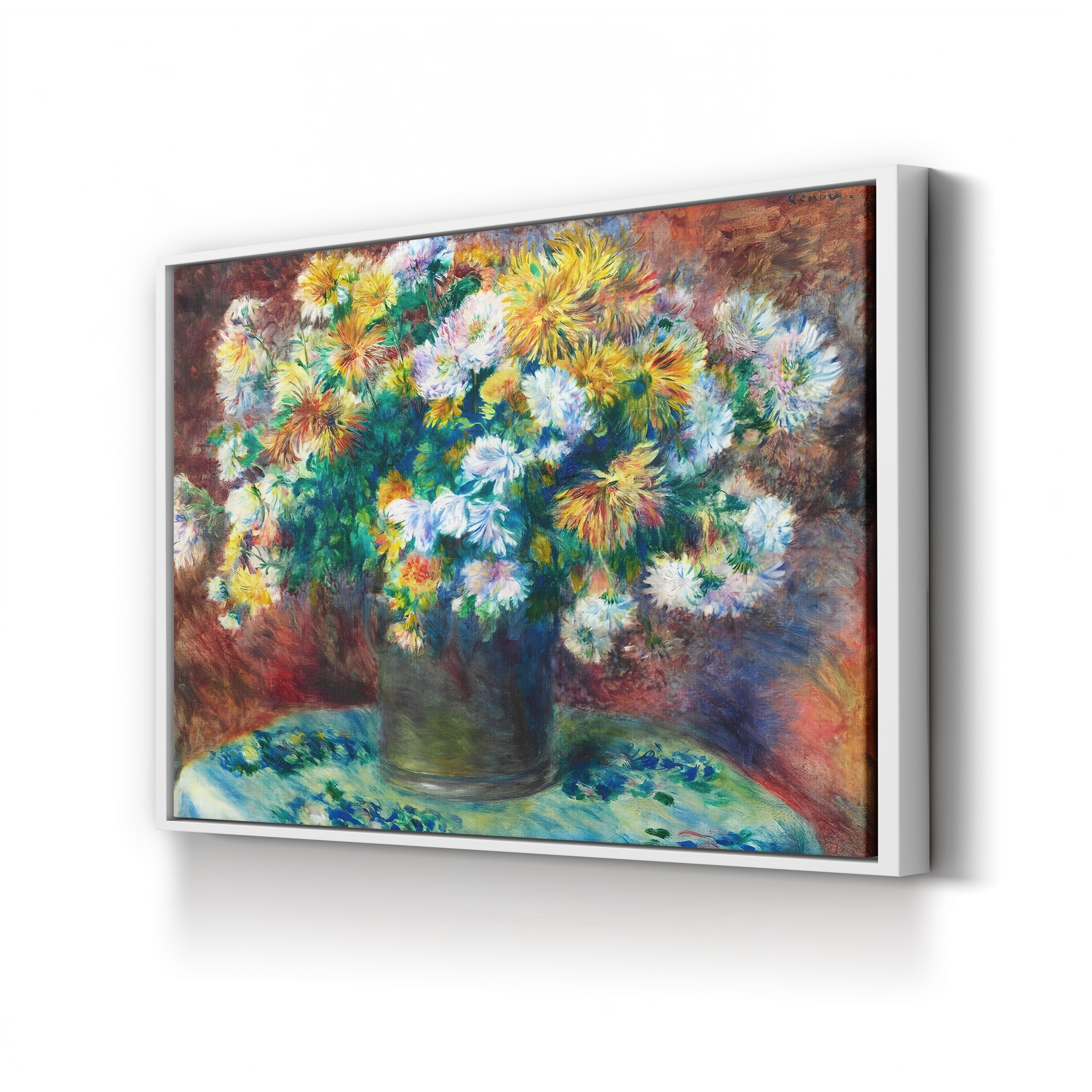 Chrysanthemums – Pierre-Auguste Renoir Wall Art | Impressionist Floral Canvas Print
