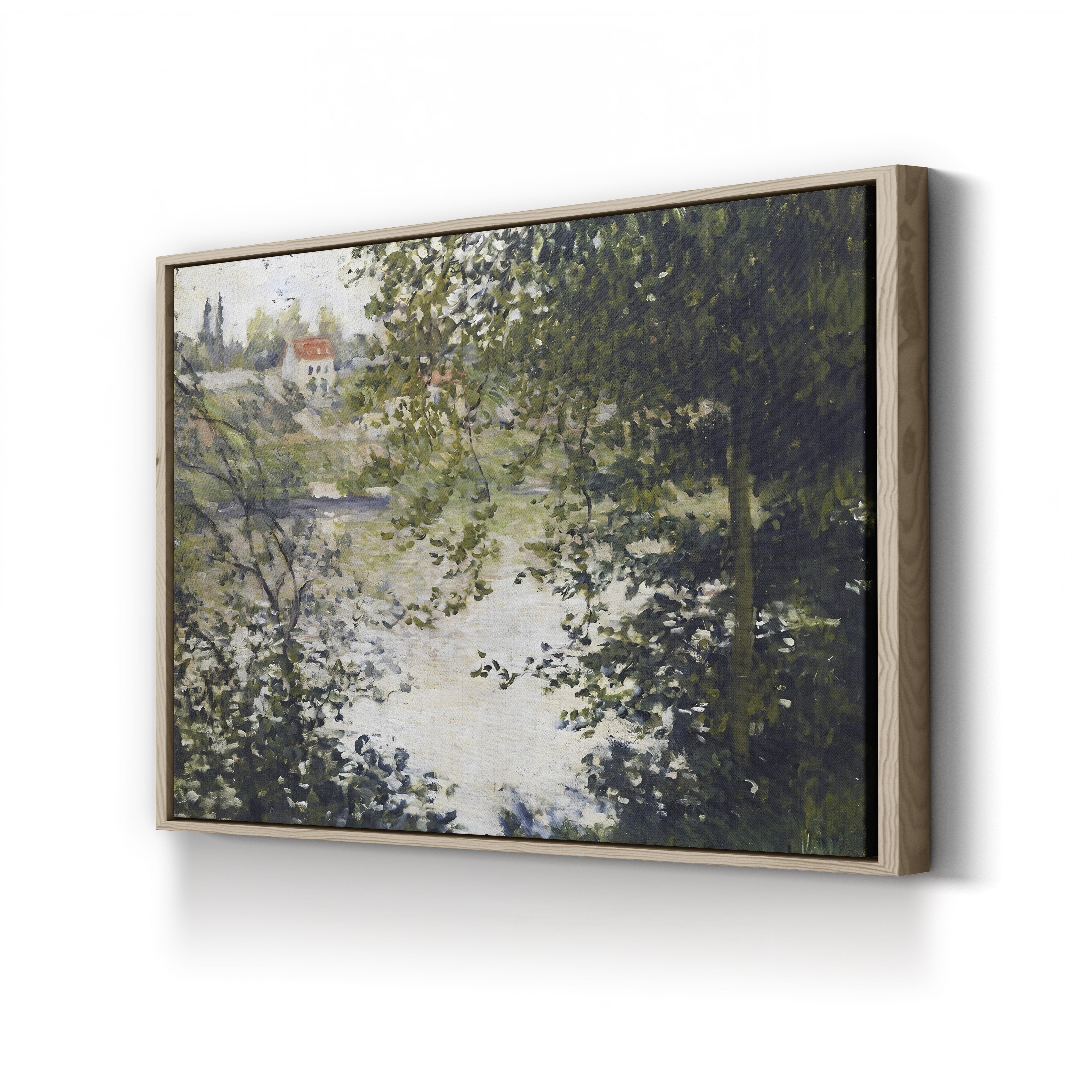 A View Through the Trees of La Grande Jatte Island, 1878 – Claude Monet Wall Art | Impressionist Landscape Canvas Print