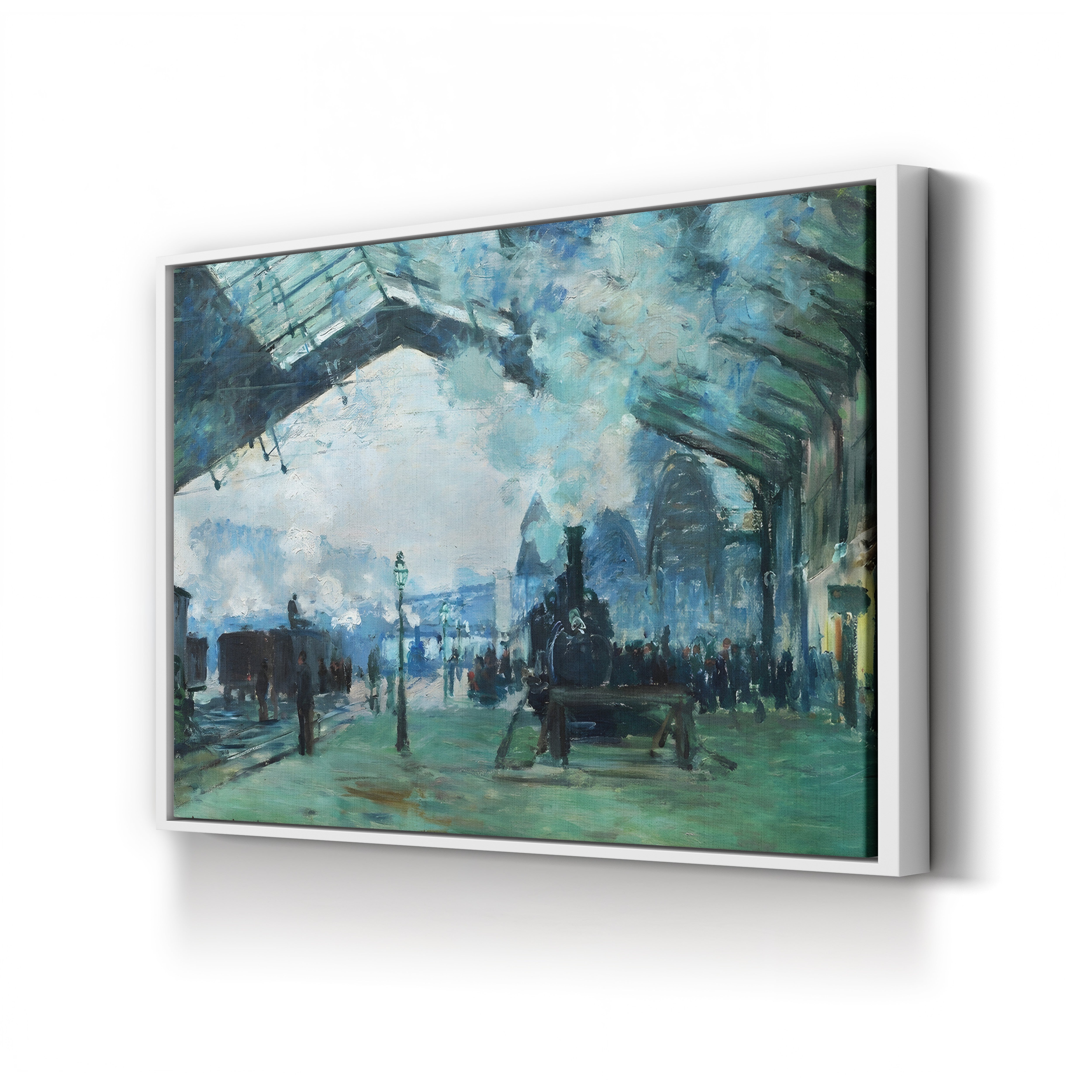 Arrival of the Normandy Train, Gare Saint-Lazare – Claude Monet Wall Art | Impressionist Railway Canvas Print
