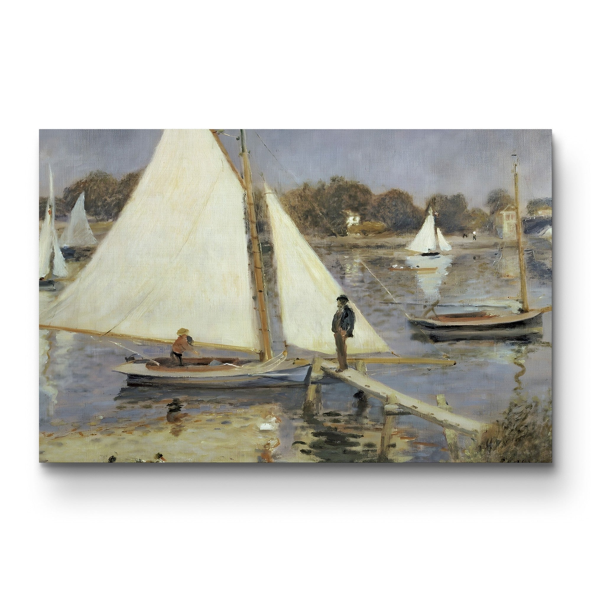 The Seine at Argenteuil, 1874 – Pierre-Auguste Renoir Wall Art | Impressionist River Canvas Print