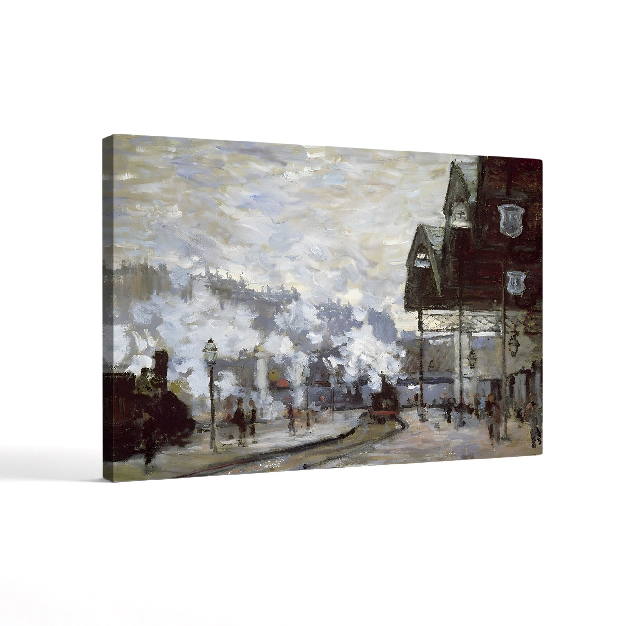 Gare Saint-Lazare, Paris, 1877 – Claude Monet Wall Art | Impressionist Steam and Light Canvas Print