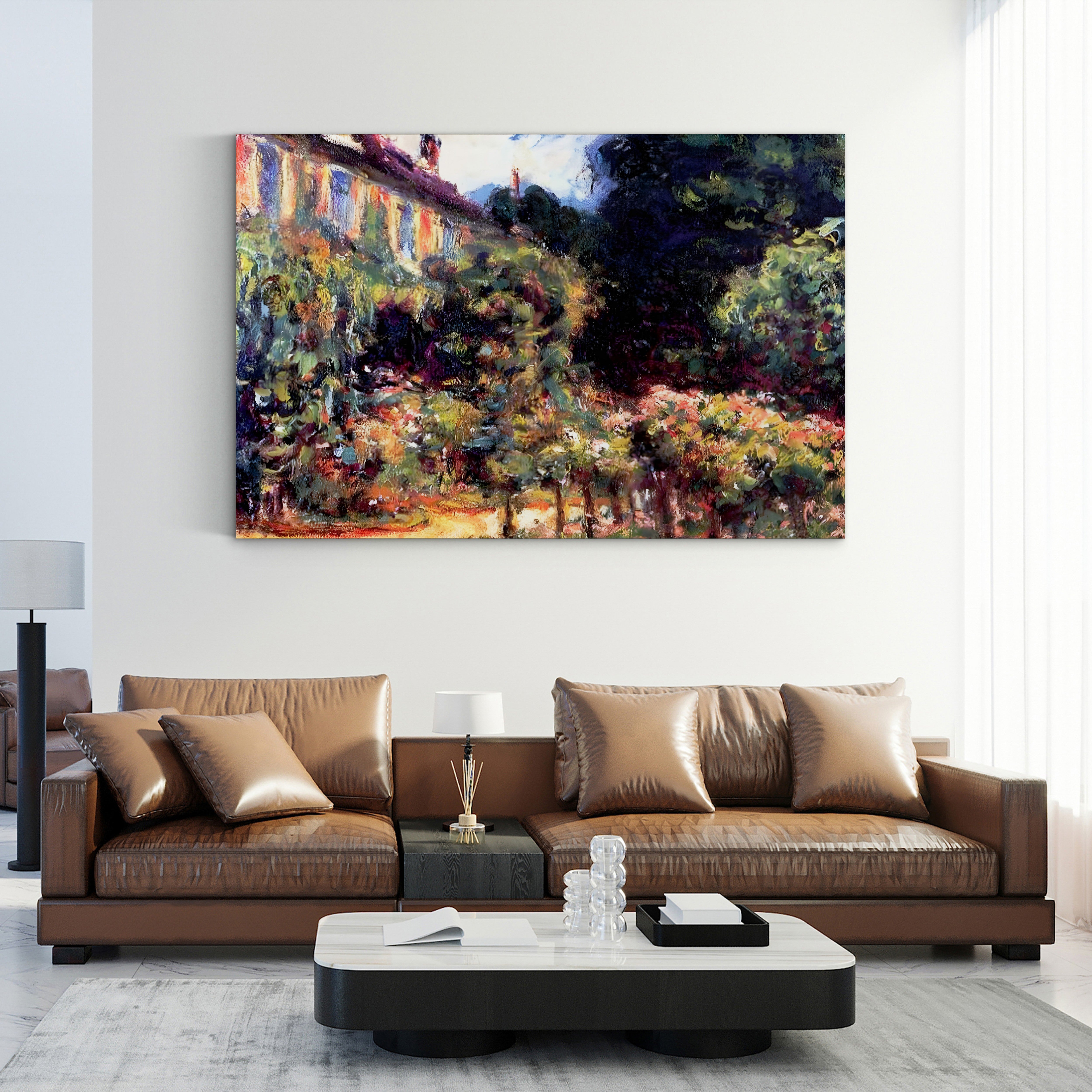 Giverny, the House from the Garden, 1913 – Claude Monet Wall Art | Impressionist Garden Canvas Print
