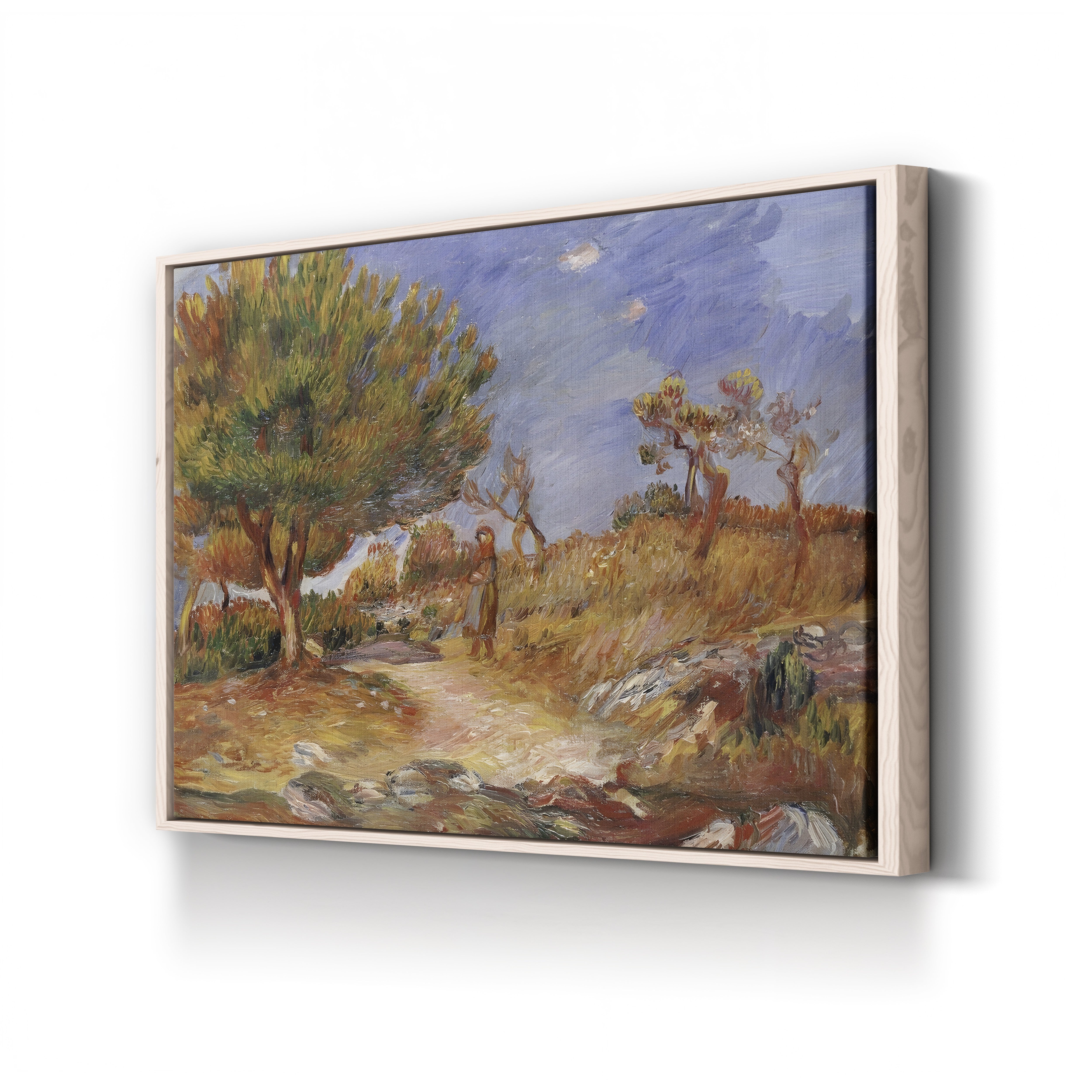 Girl on a Path (Jeune Fille sur le Sentier), 1882–83 – Pierre-Auguste Renoir Wall Art | Impressionist Figure Canvas Print