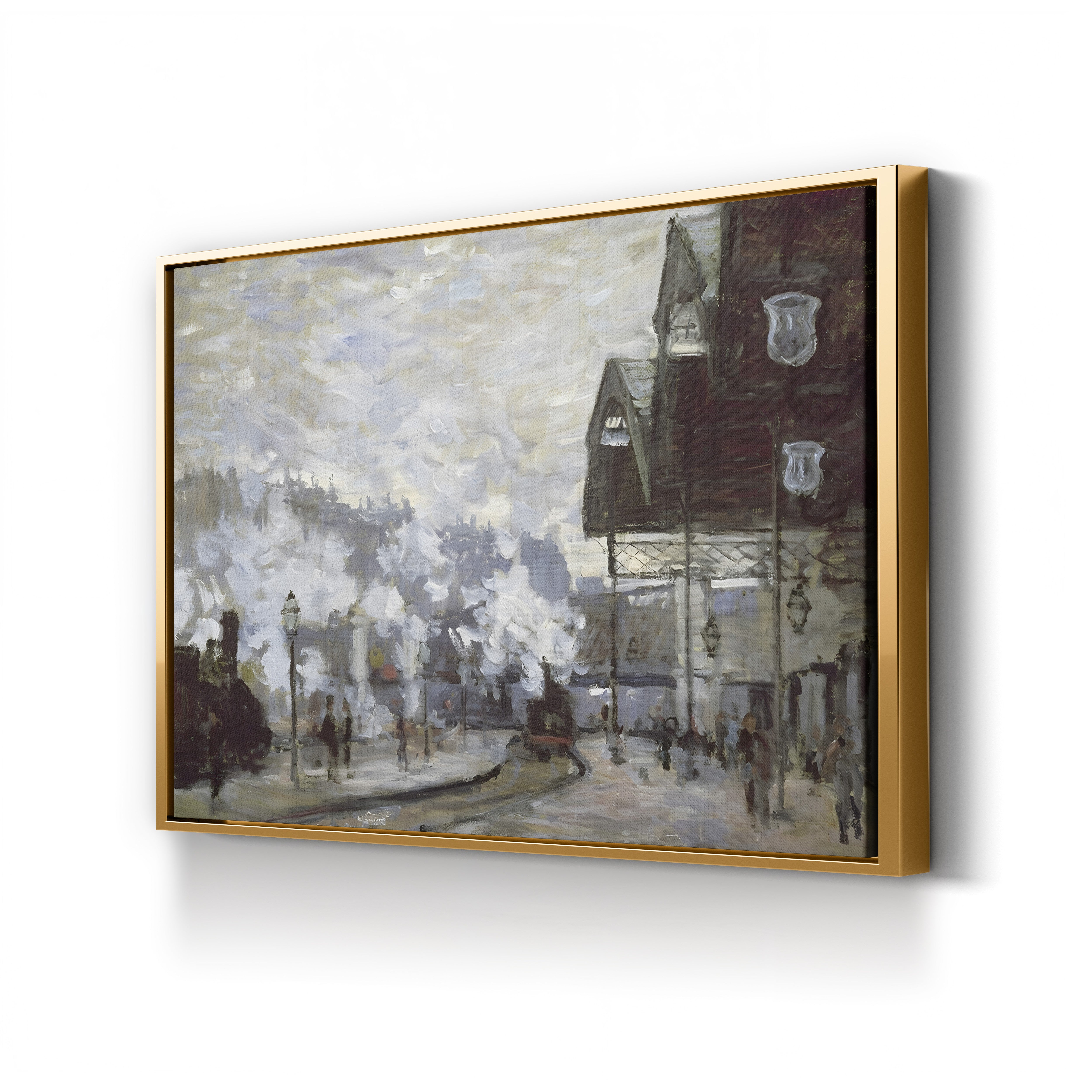 Gare Saint-Lazare, Paris, 1877 – Claude Monet Wall Art | Impressionist Steam and Light Canvas Print