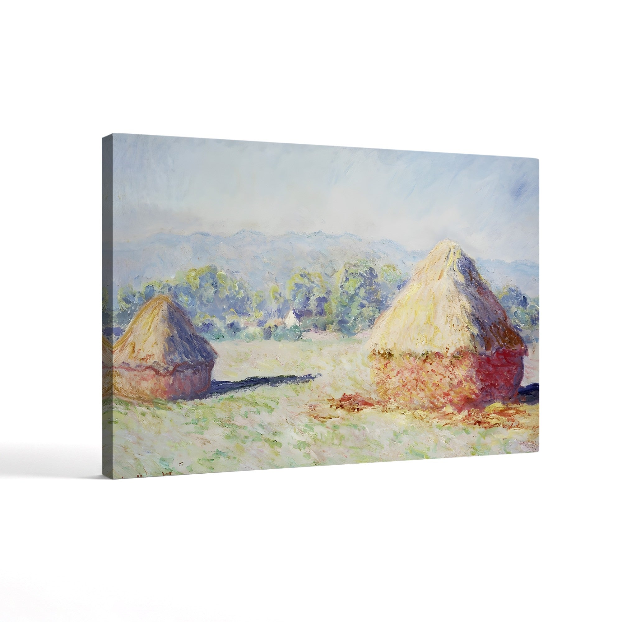 Haystacks in the Sun, Morning Effect, 1891 – Claude Monet Wall Art | Impressionist Series Canvas Print