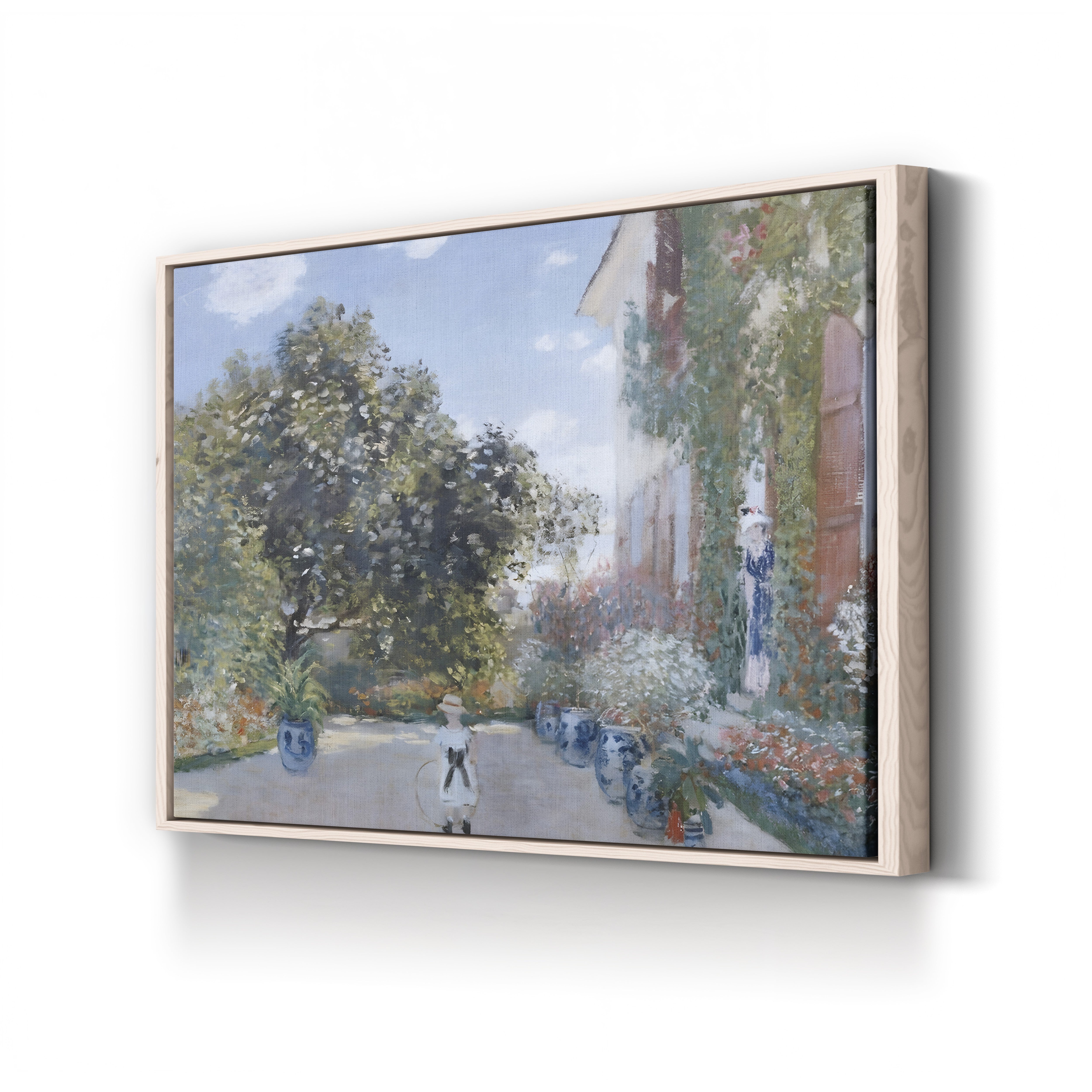 The Garden of the Artist at Argenteuil – Claude Monet Wall Art | Impressionist Garden Canvas Print
