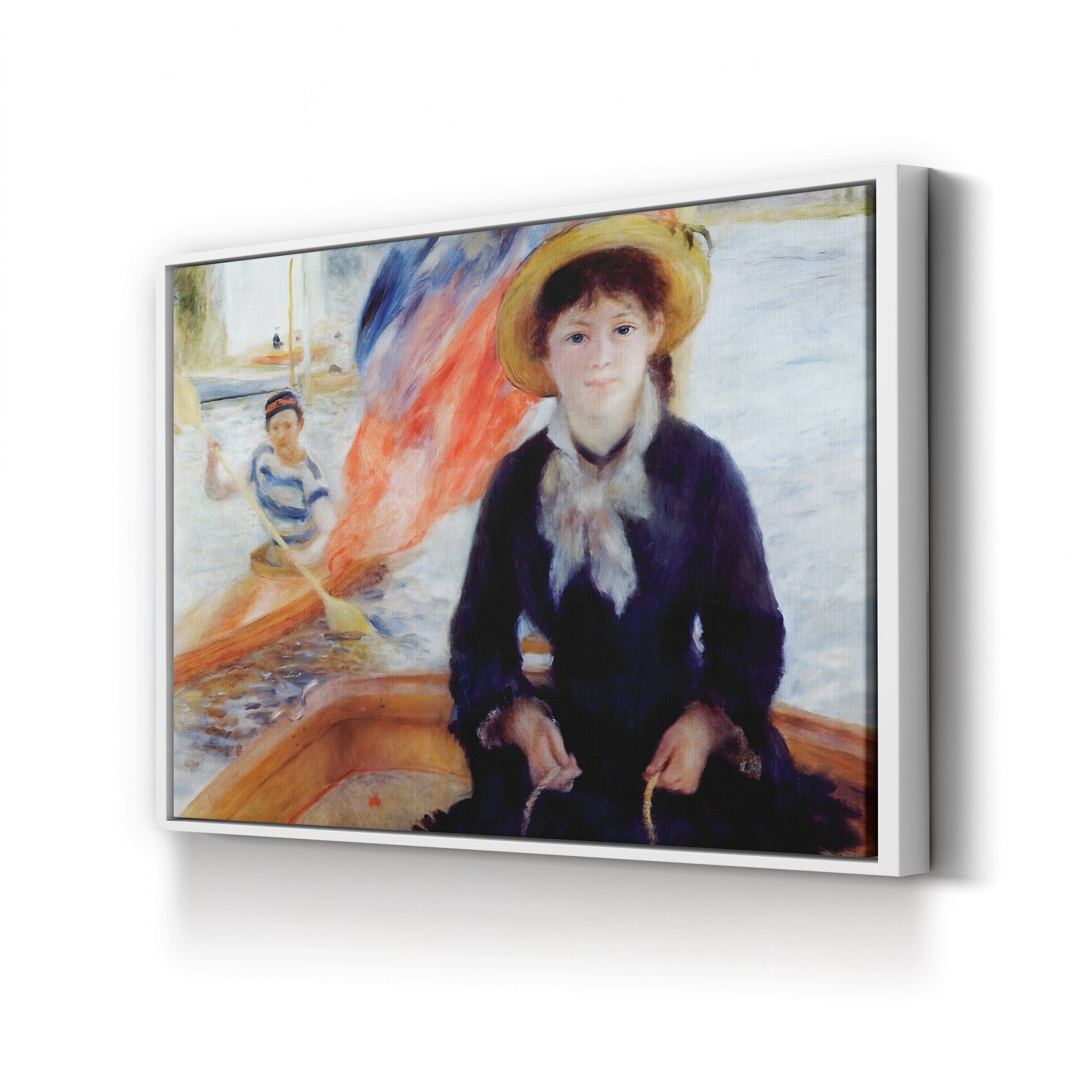 In a Dinghy – Pierre-Auguste Renoir Wall Art | Impressionist River Canvas Print