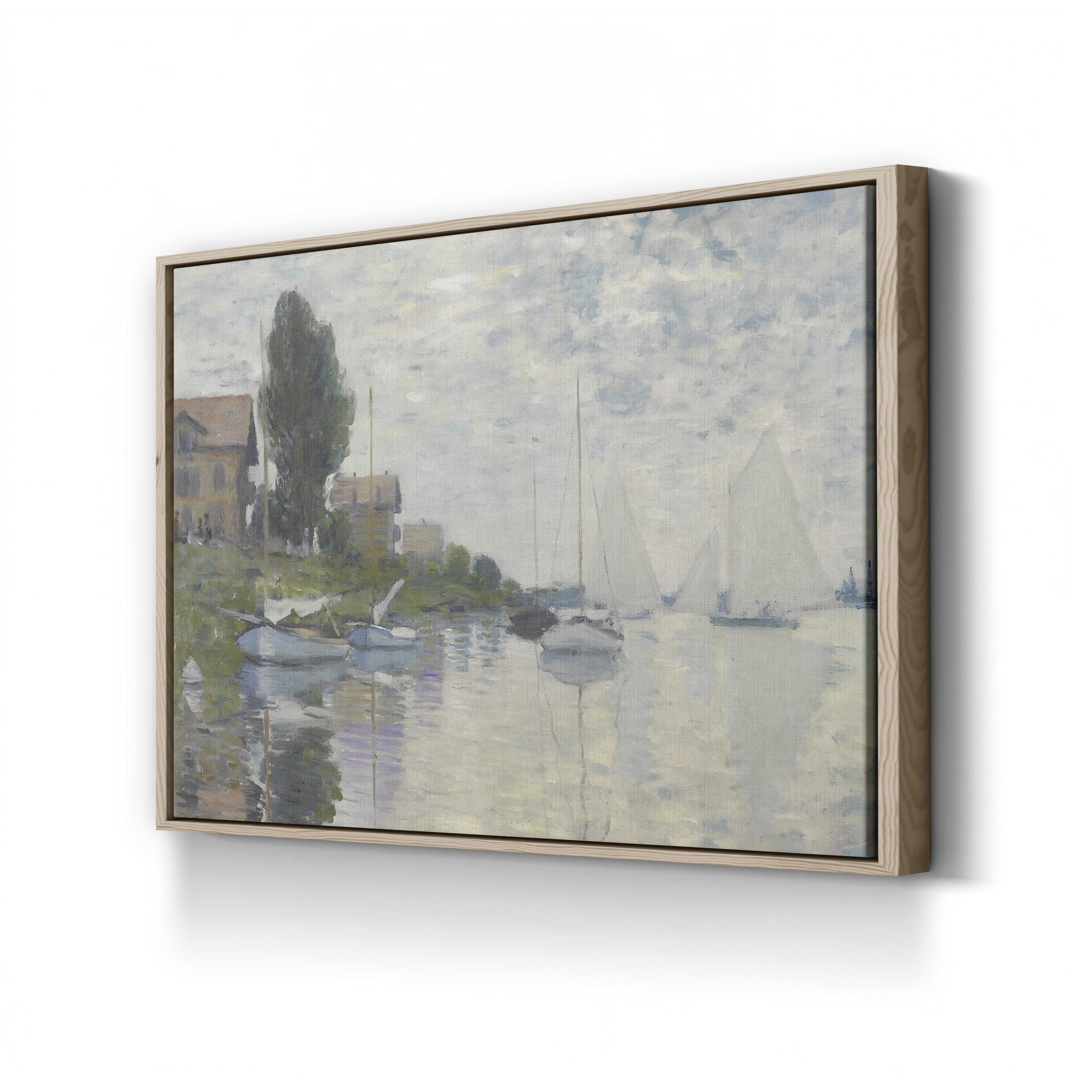 Au Petit Gennevilliers, 1874 – Claude Monet Wall Art | Early Impressionist Seine Canvas Print