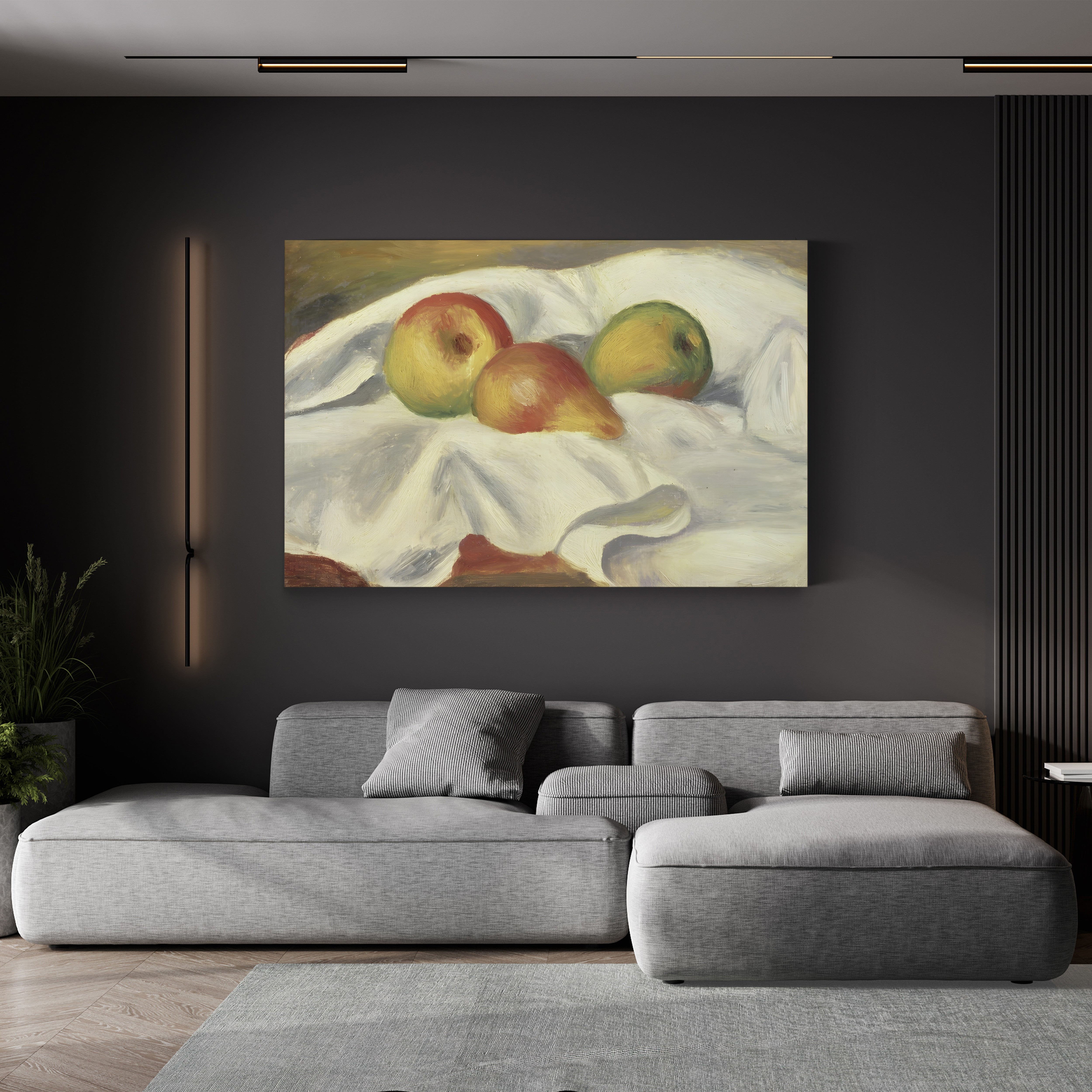Three Pears, 1885 – Pierre-Auguste Renoir Wall Art | Impressionist Still Life Canvas Print