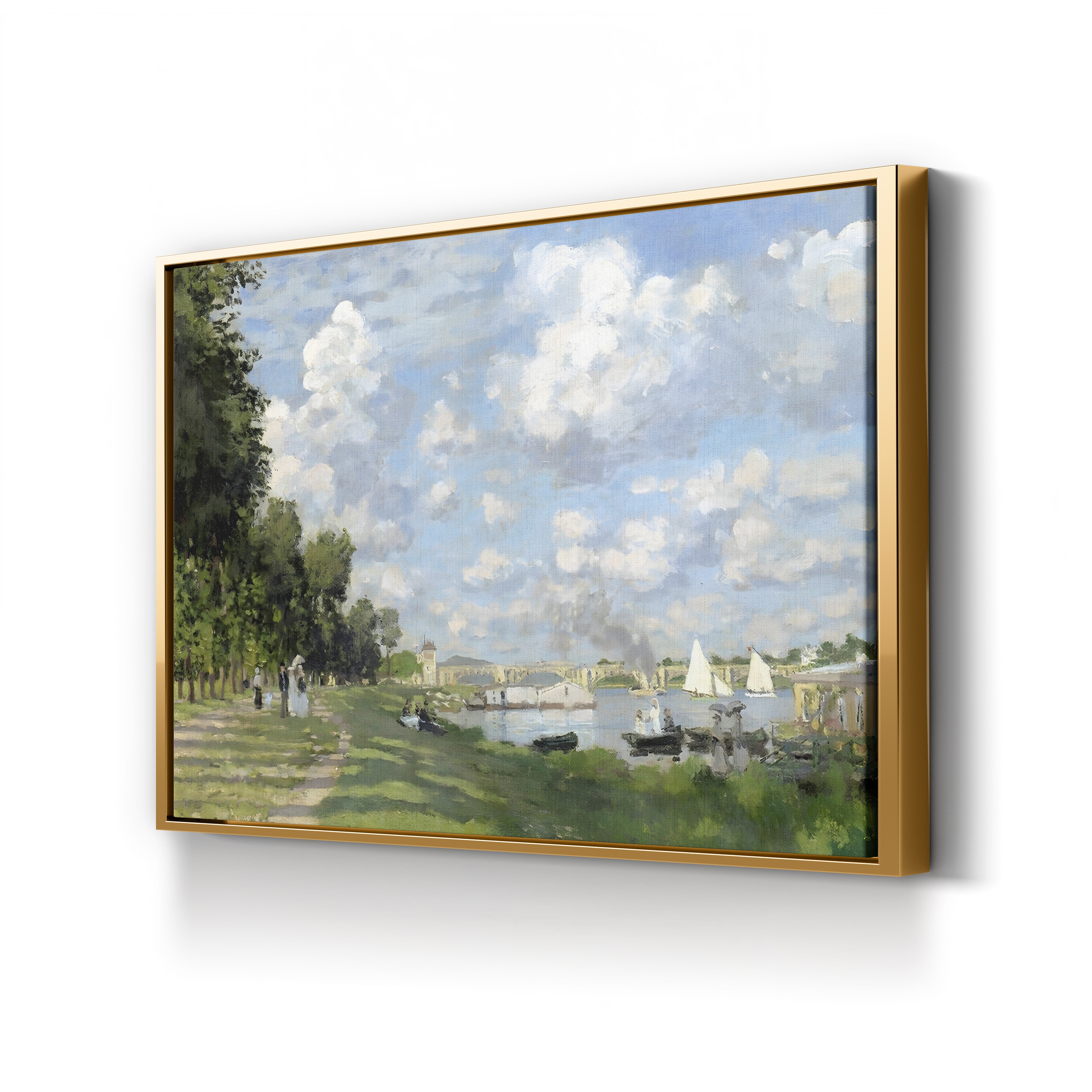 Bassin d'Argenteuil, c. 1872 – Claude Monet Wall Art | Early Impressionist Seine Canvas Print