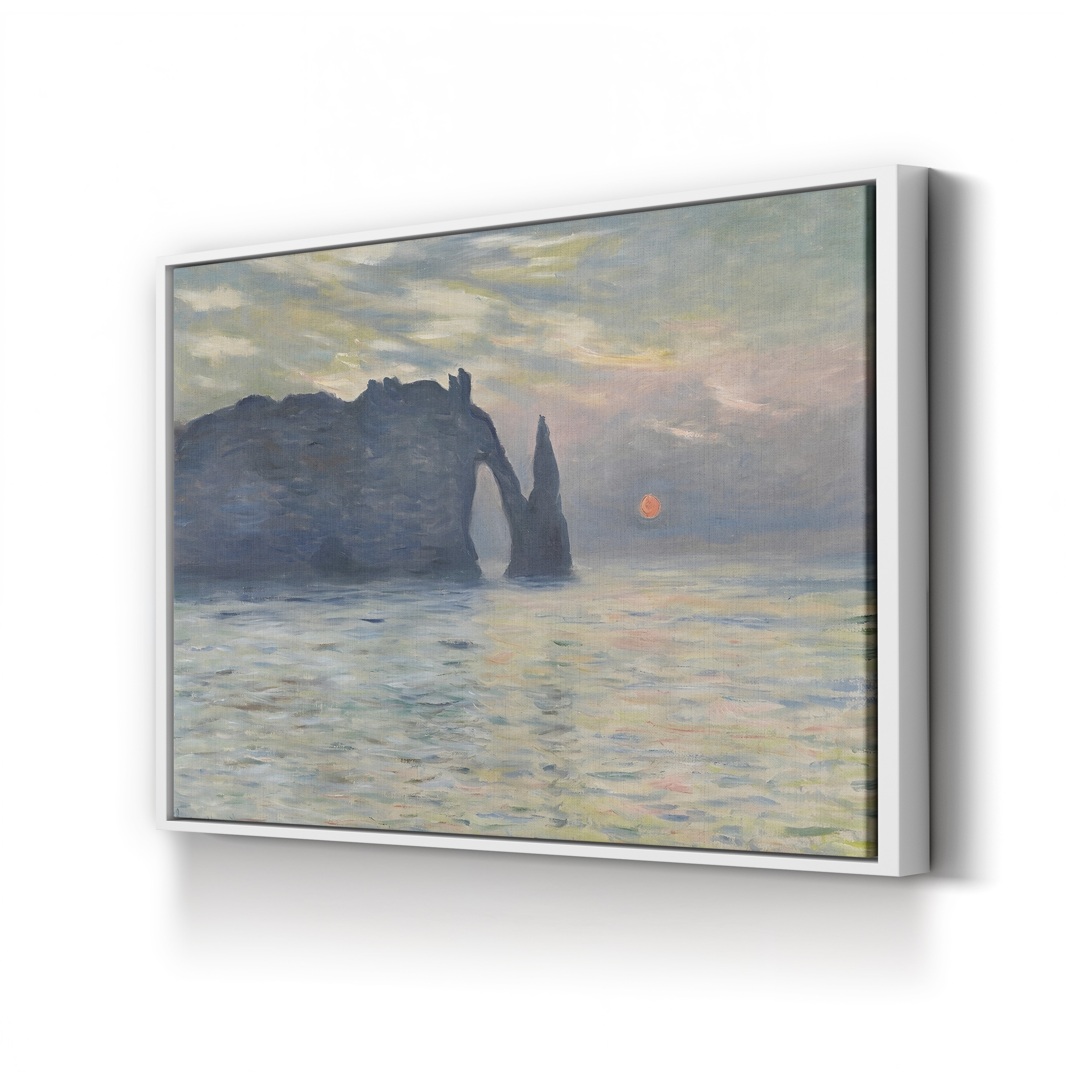 The Cliff, Étretat, Sunset (Étretat, soleil couchant), 1882-1883 by Claude Monet