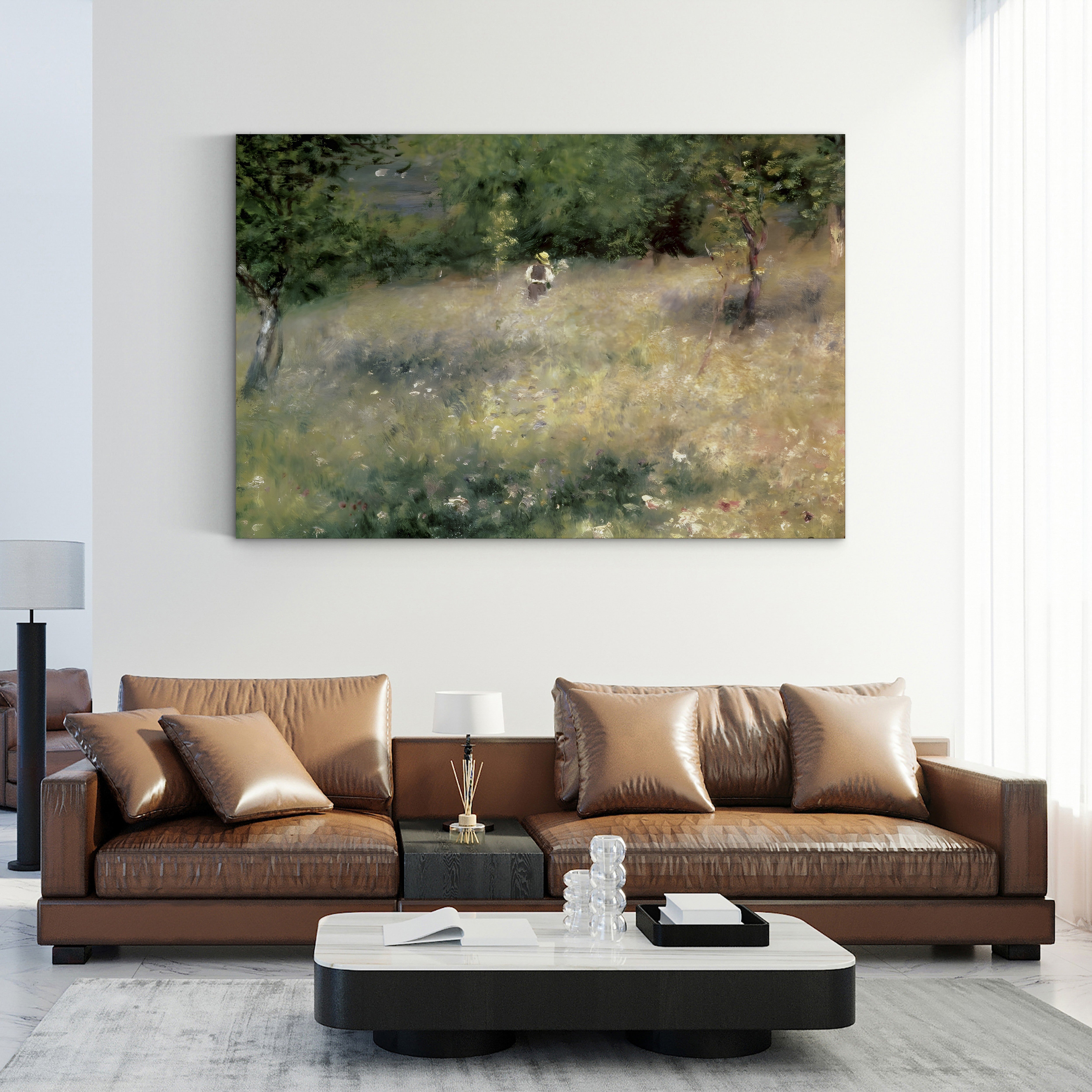 Spring at Chatou, c.1872 – Renoir Wall Art | Impressionist Landscape Canvas